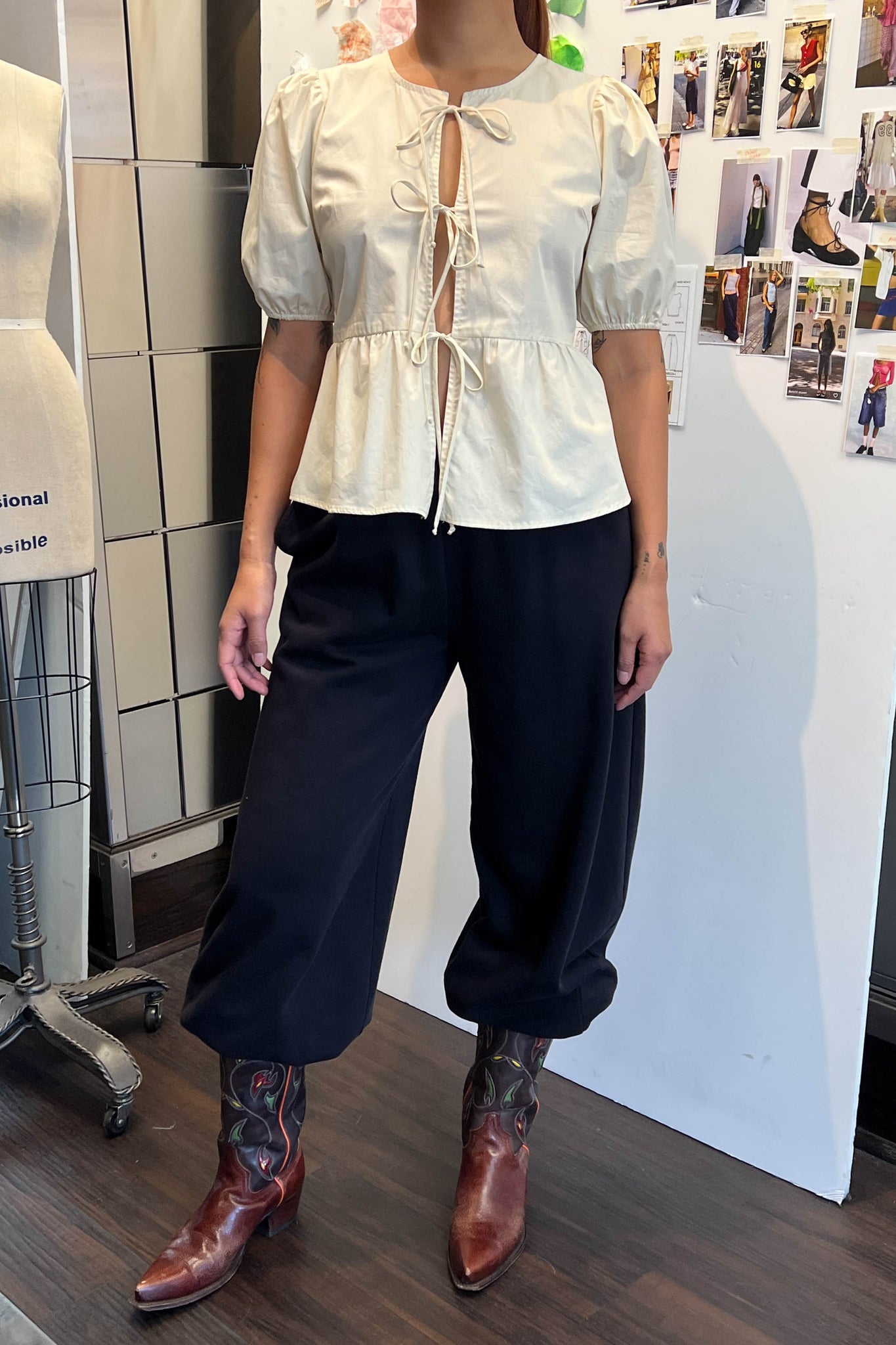 Poplin Tie Top