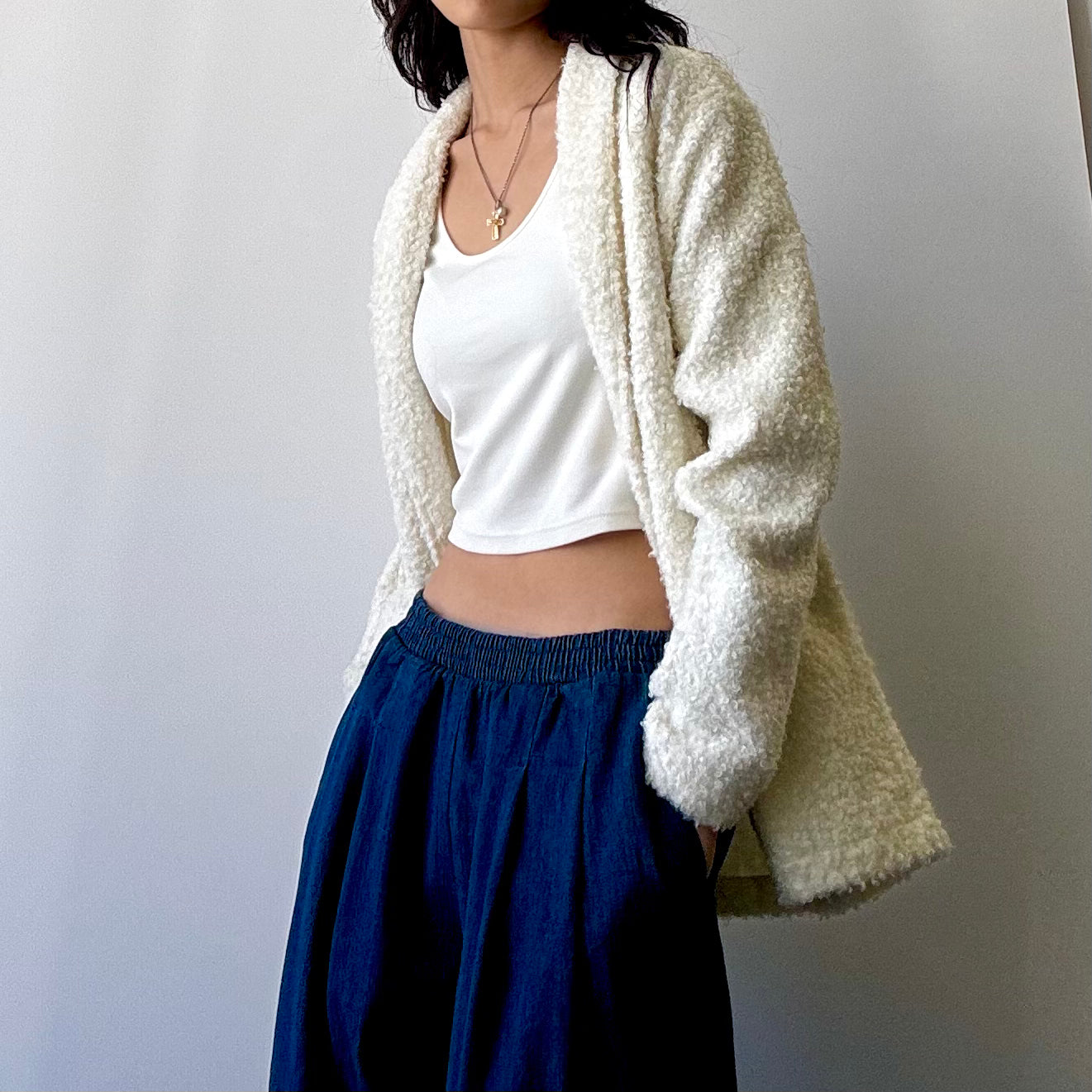 Sherpa Cardigan - Ivory