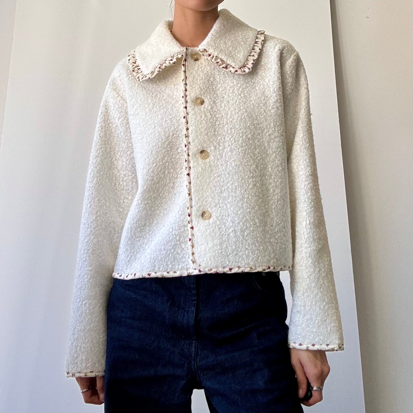 Button Up Sherpa Jacket - Ivory