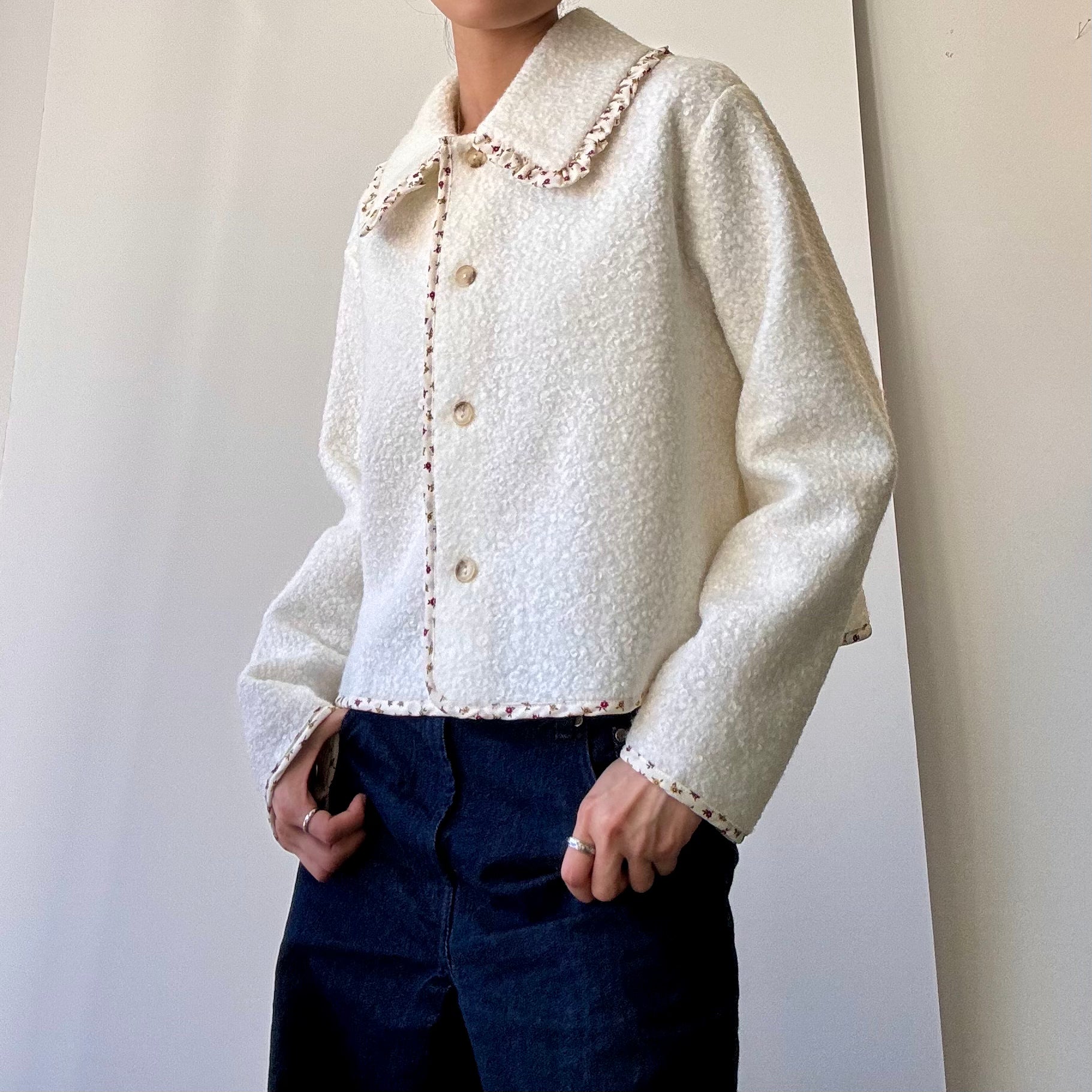 Button Up Sherpa Jacket - Ivory