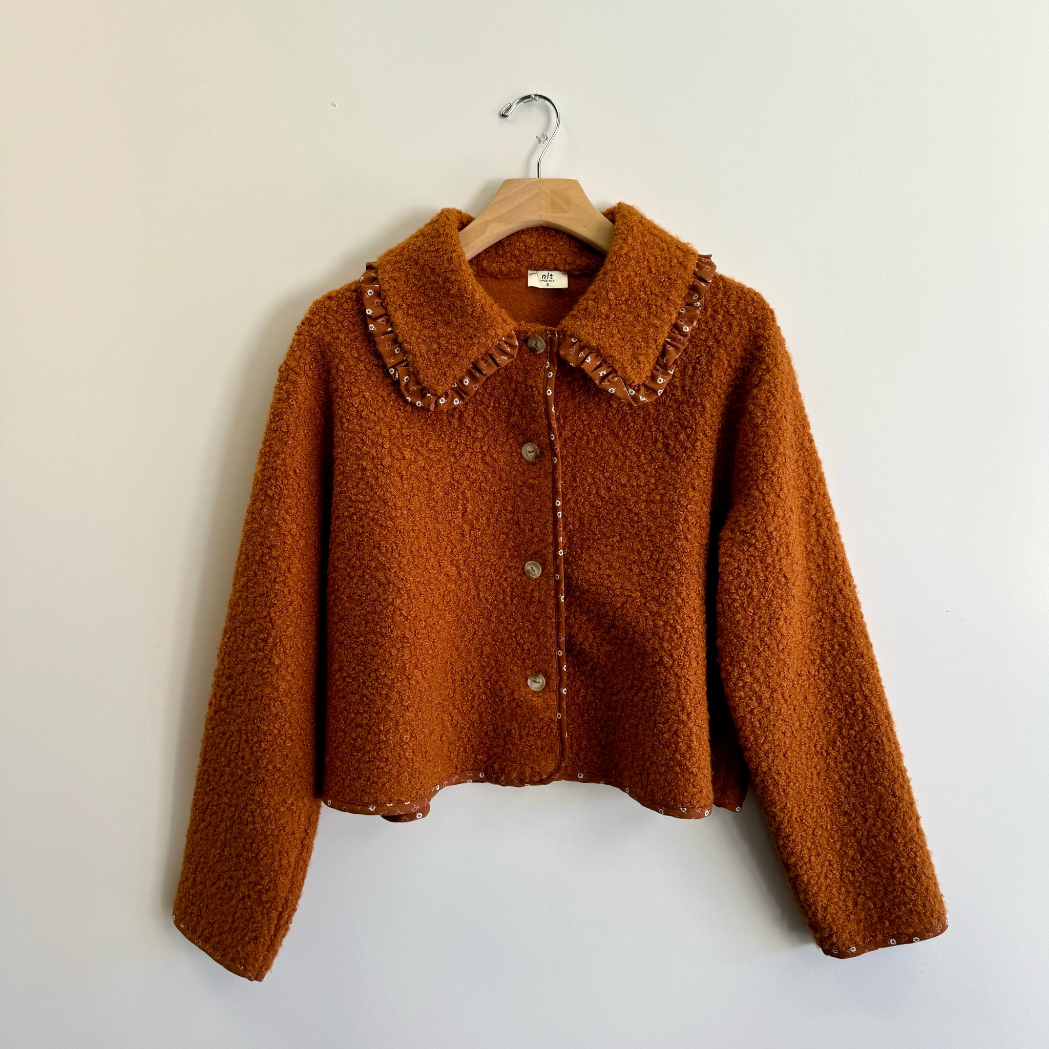 Buttton Up Sherpa Jacket - Rust