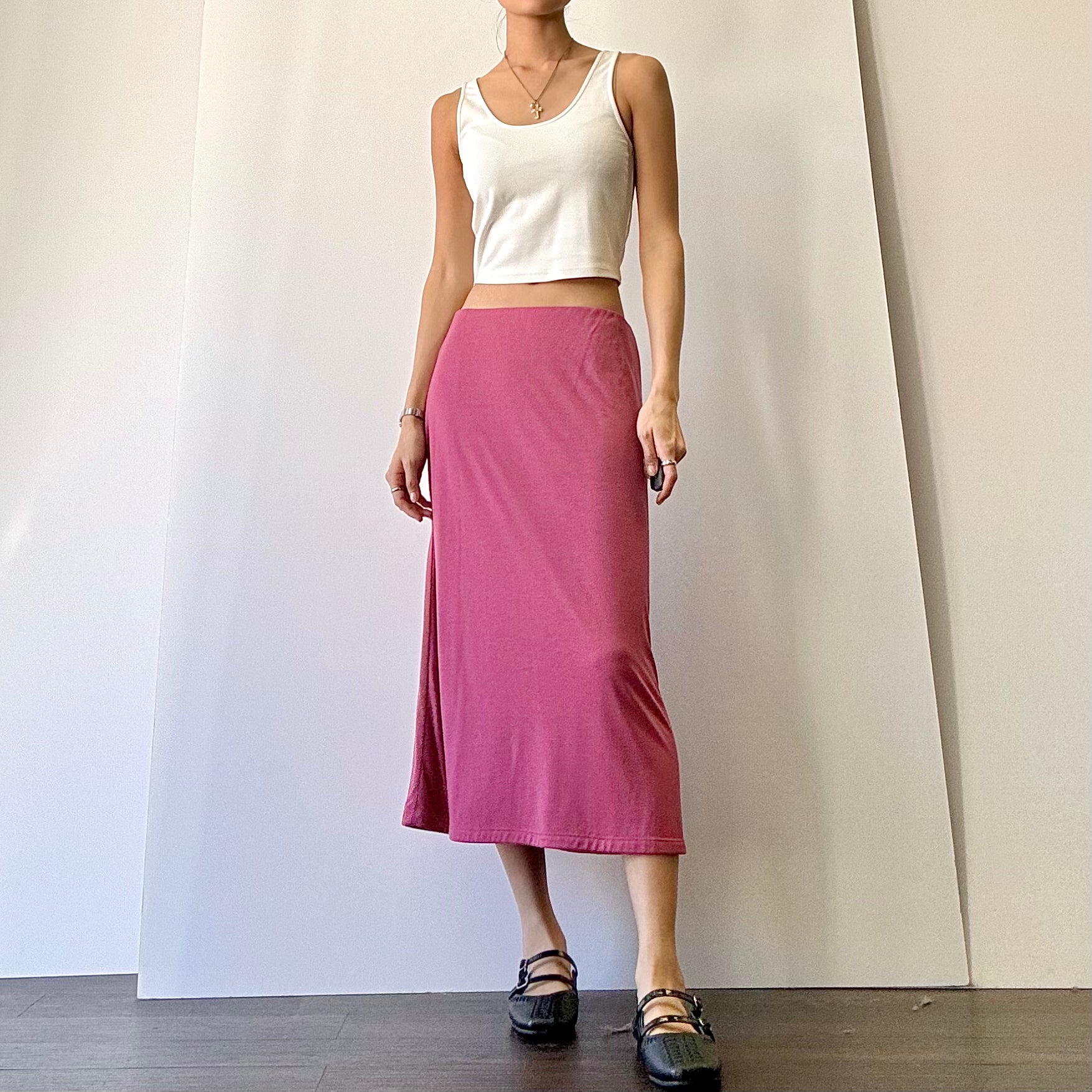 Easy Double Layer Skirt - Magenta