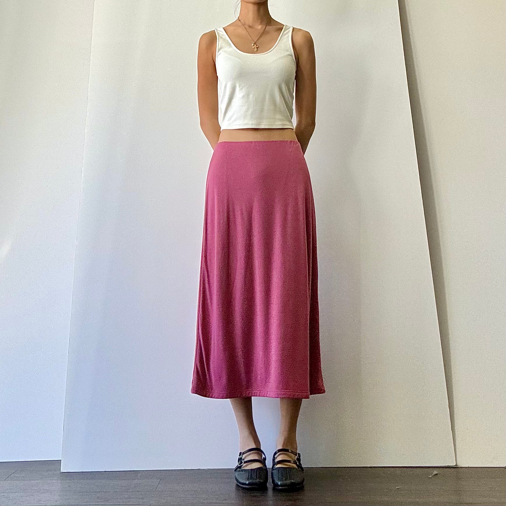 Easy Double Layer Skirt - Magenta