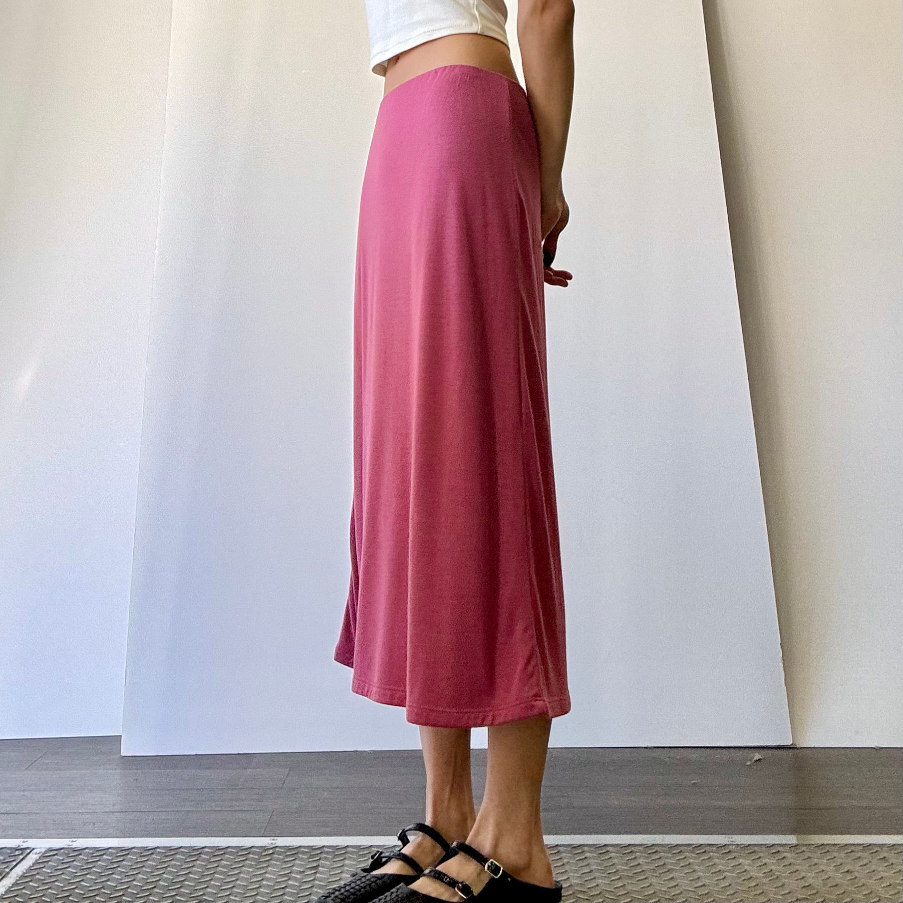 Easy Double Layer Skirt - Magenta