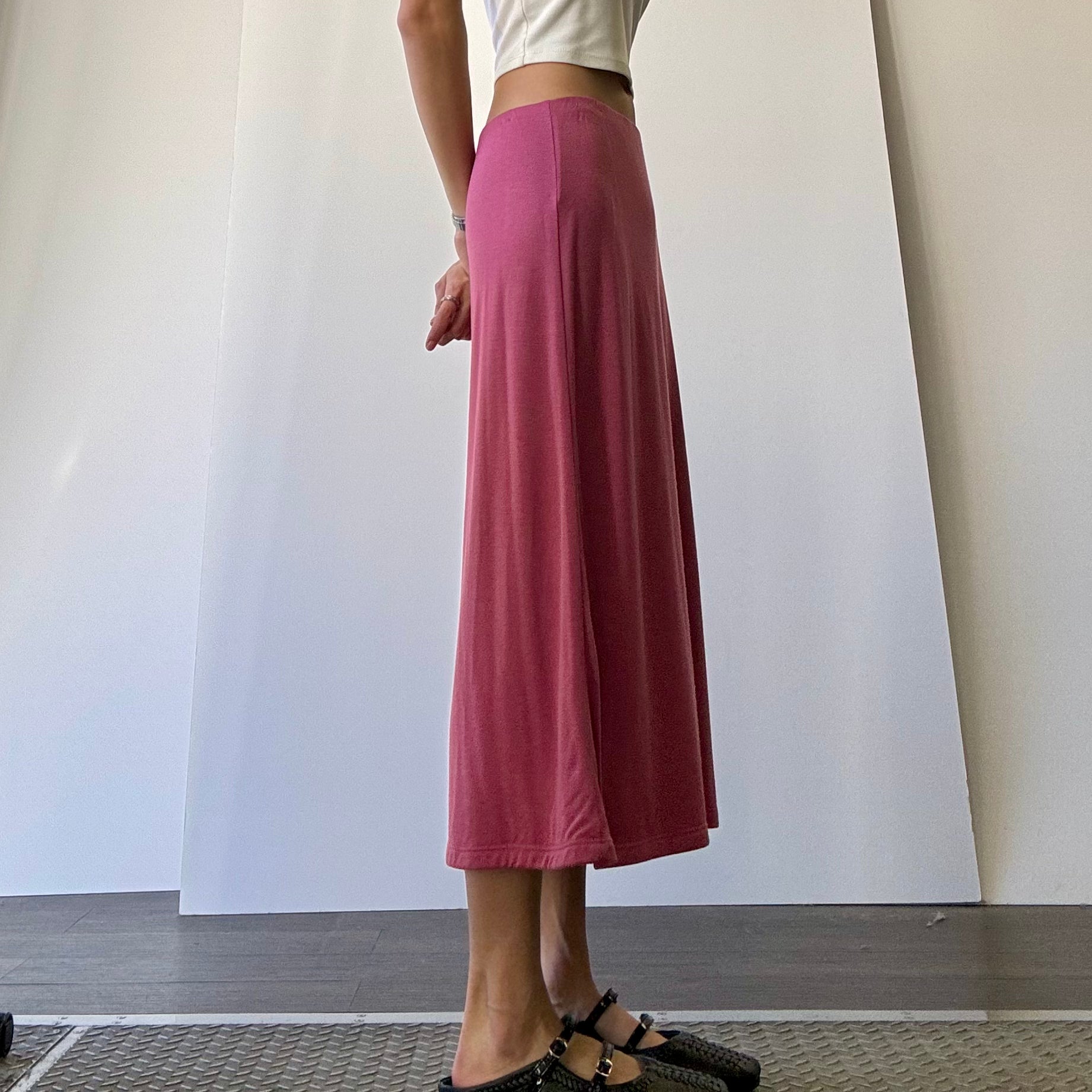 Easy Double Layer Skirt - Magenta