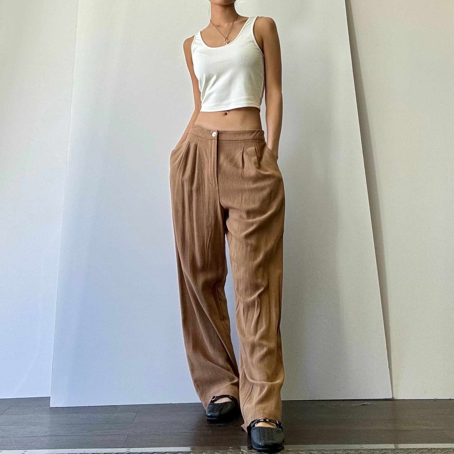 Misty Linen Trousers - Desert Tan