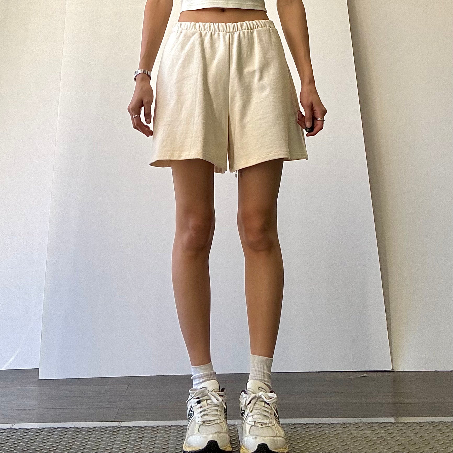 Garment Dyed French Terry Shorts - Natural