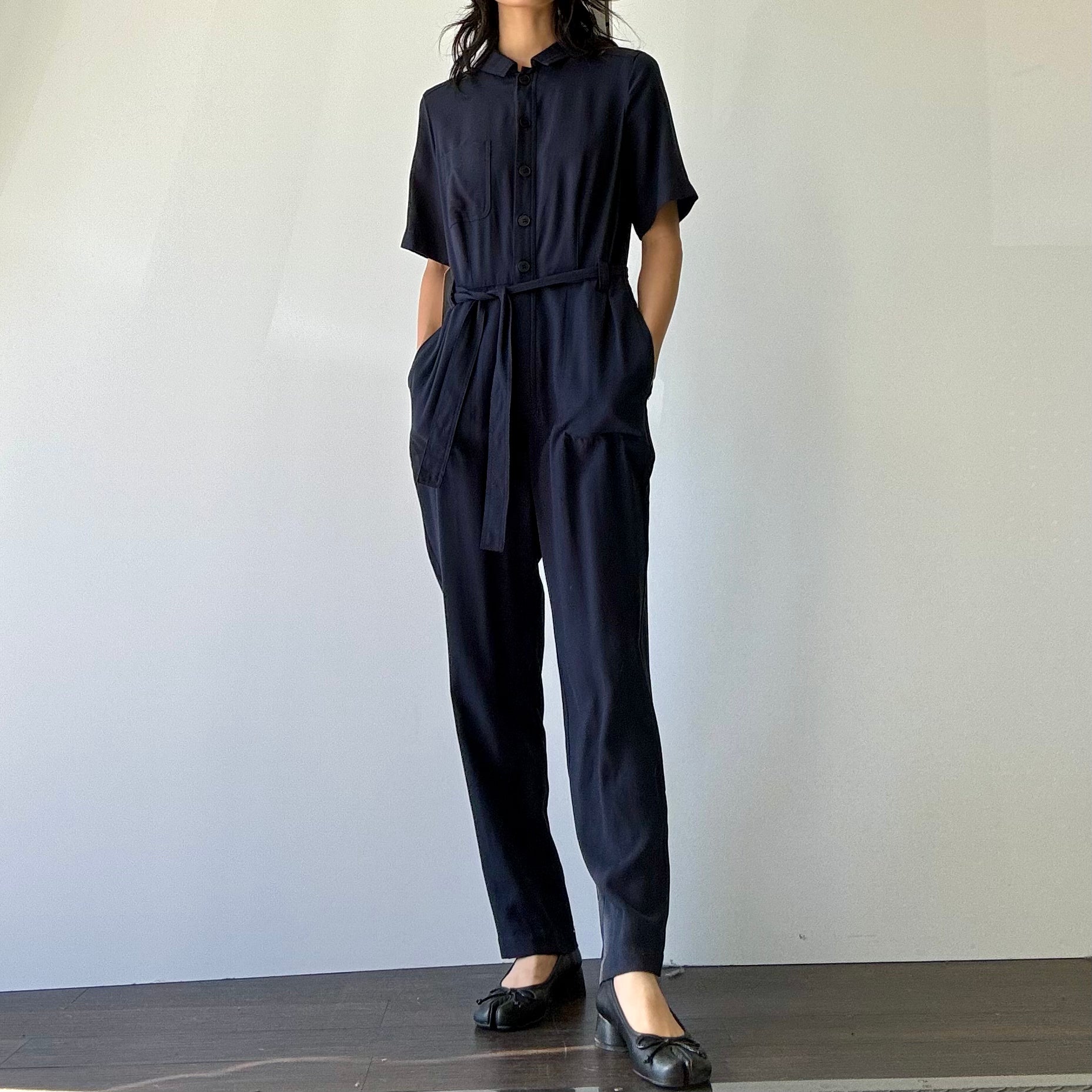 Tencel Jumpsuit - Navy