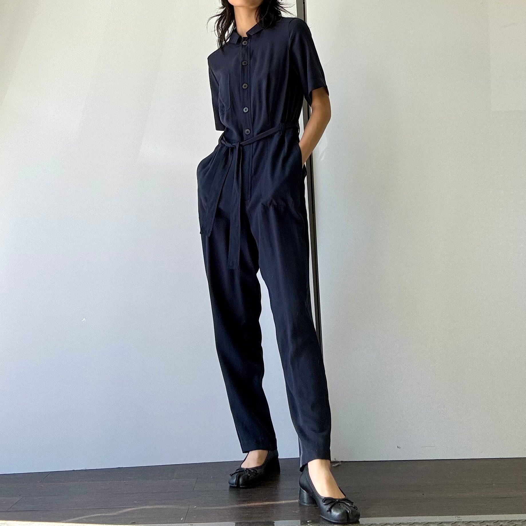 Tencel Jumpsuit - Navy