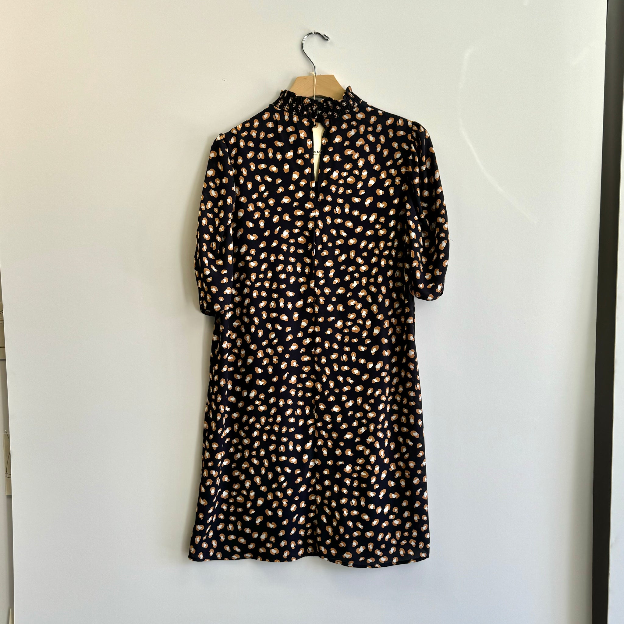 Animal Print Dress - Navy