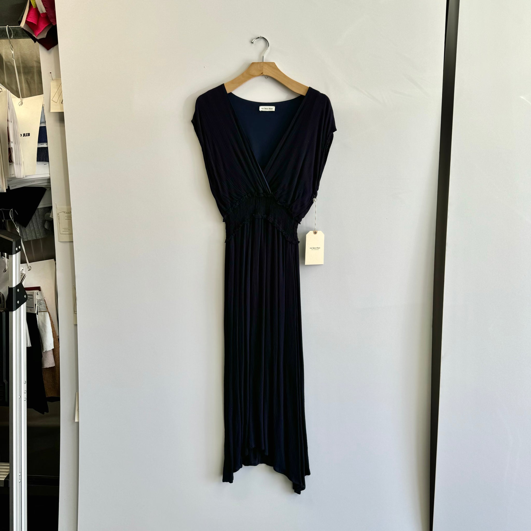 Crossover Woven Dress - Navy