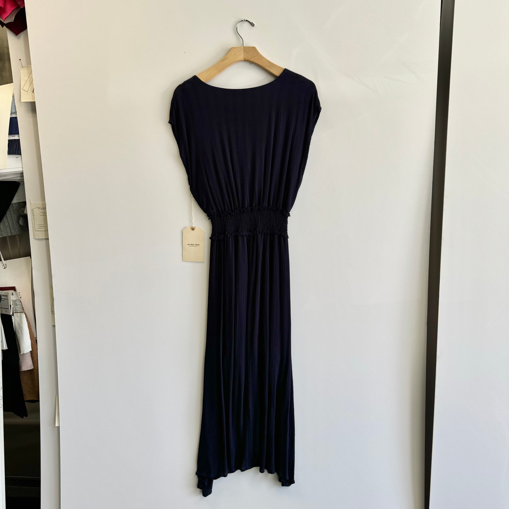 Crossover Woven Dress - Navy