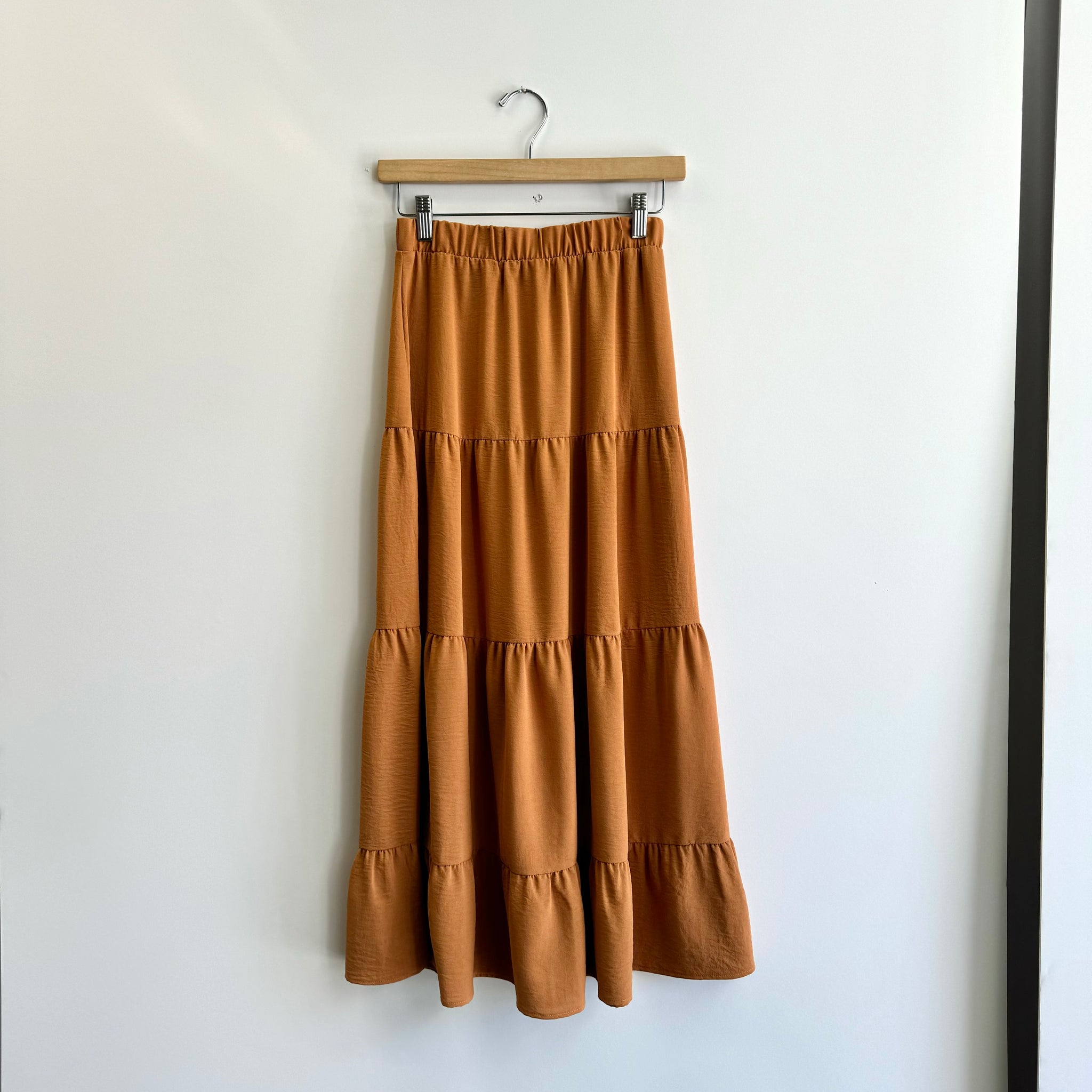 Woven Tiered Skirt - Honey