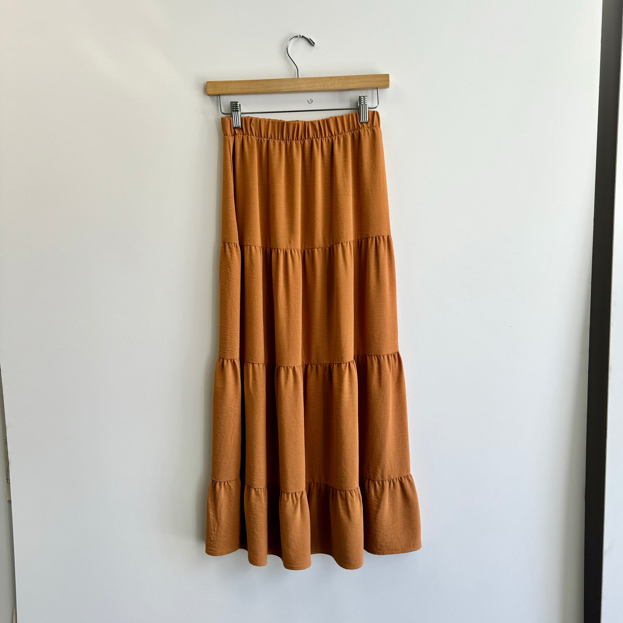 Woven Tiered Skirt - Honey