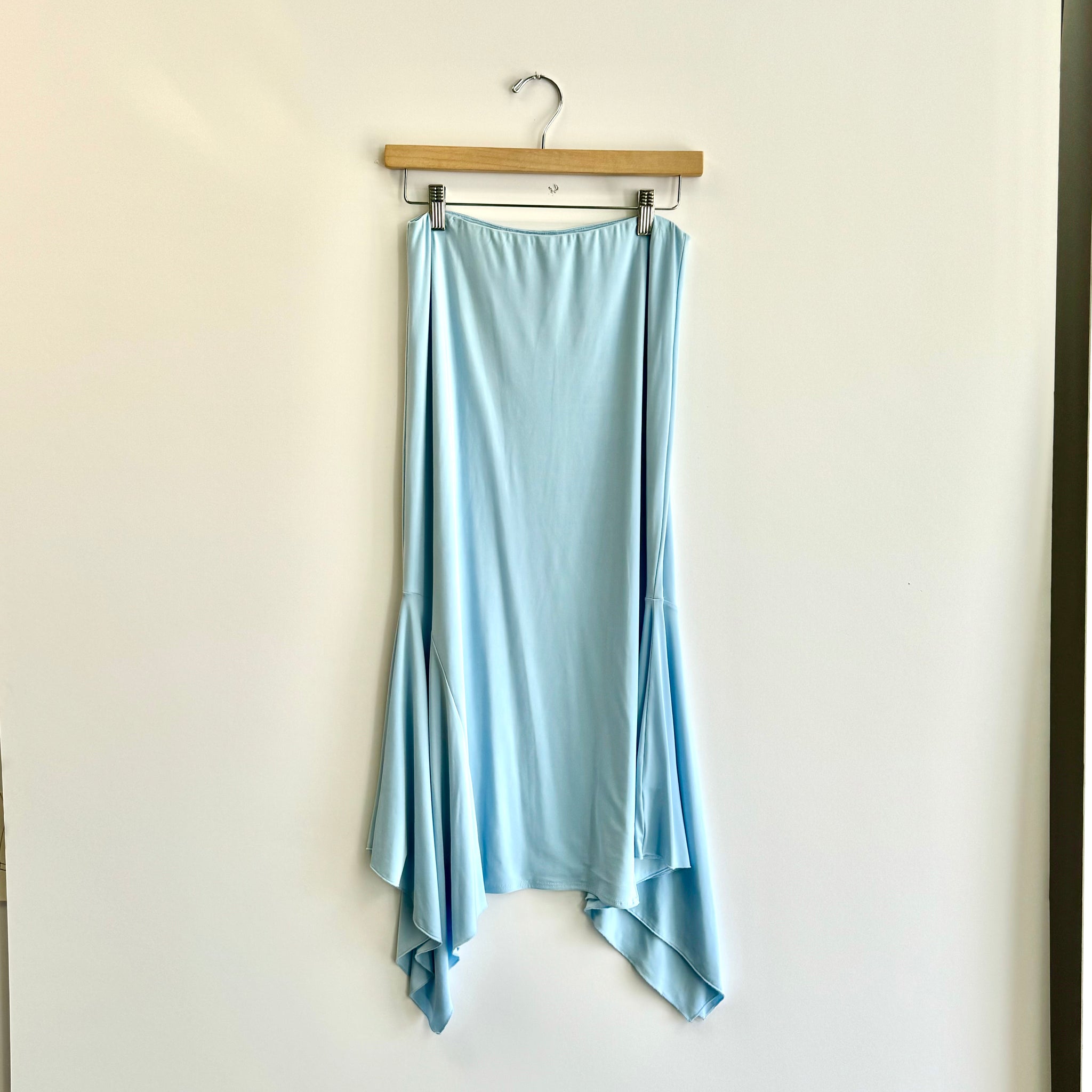 Drape Midi Skirt - Powder Blue