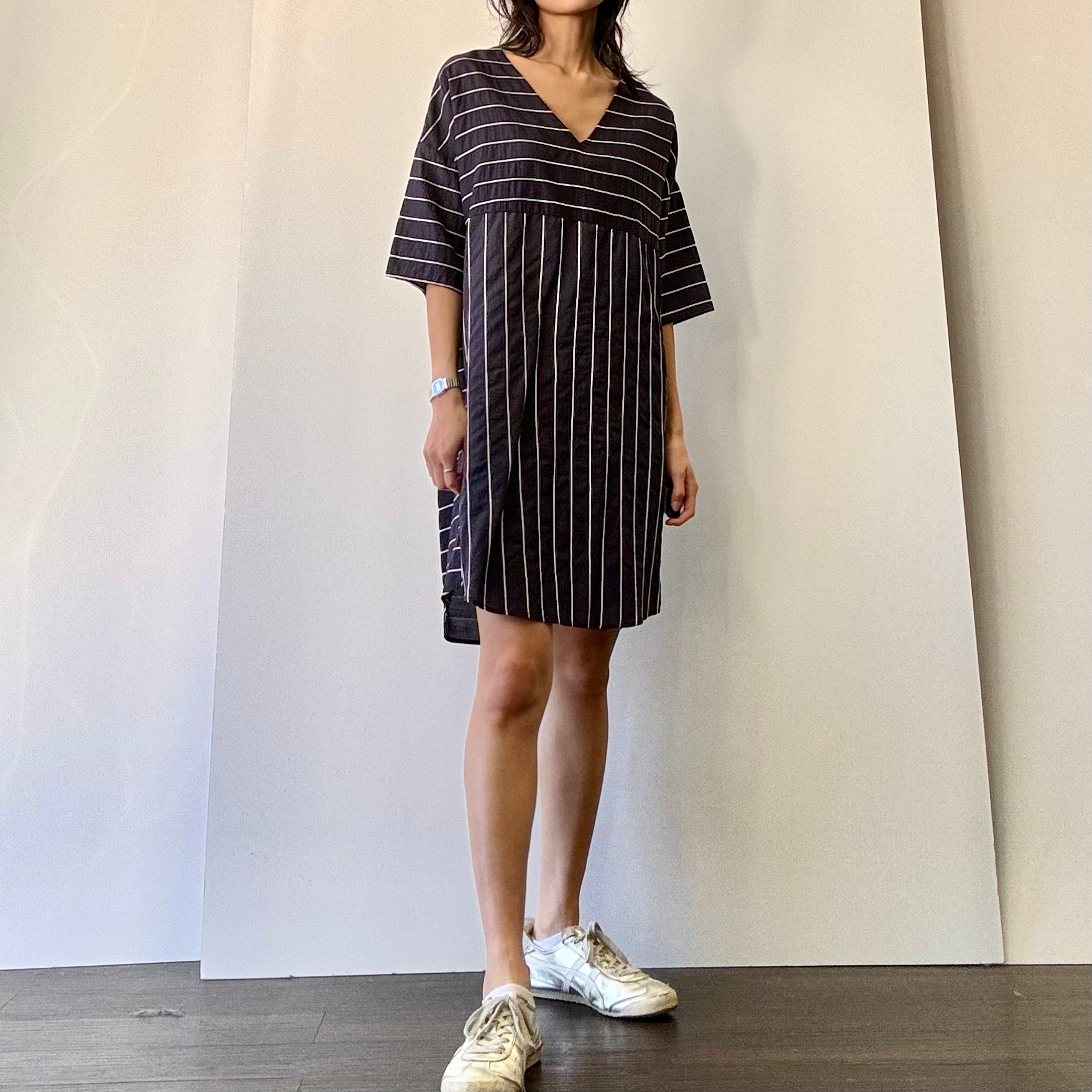 Stripe Tunic Dress - Navy