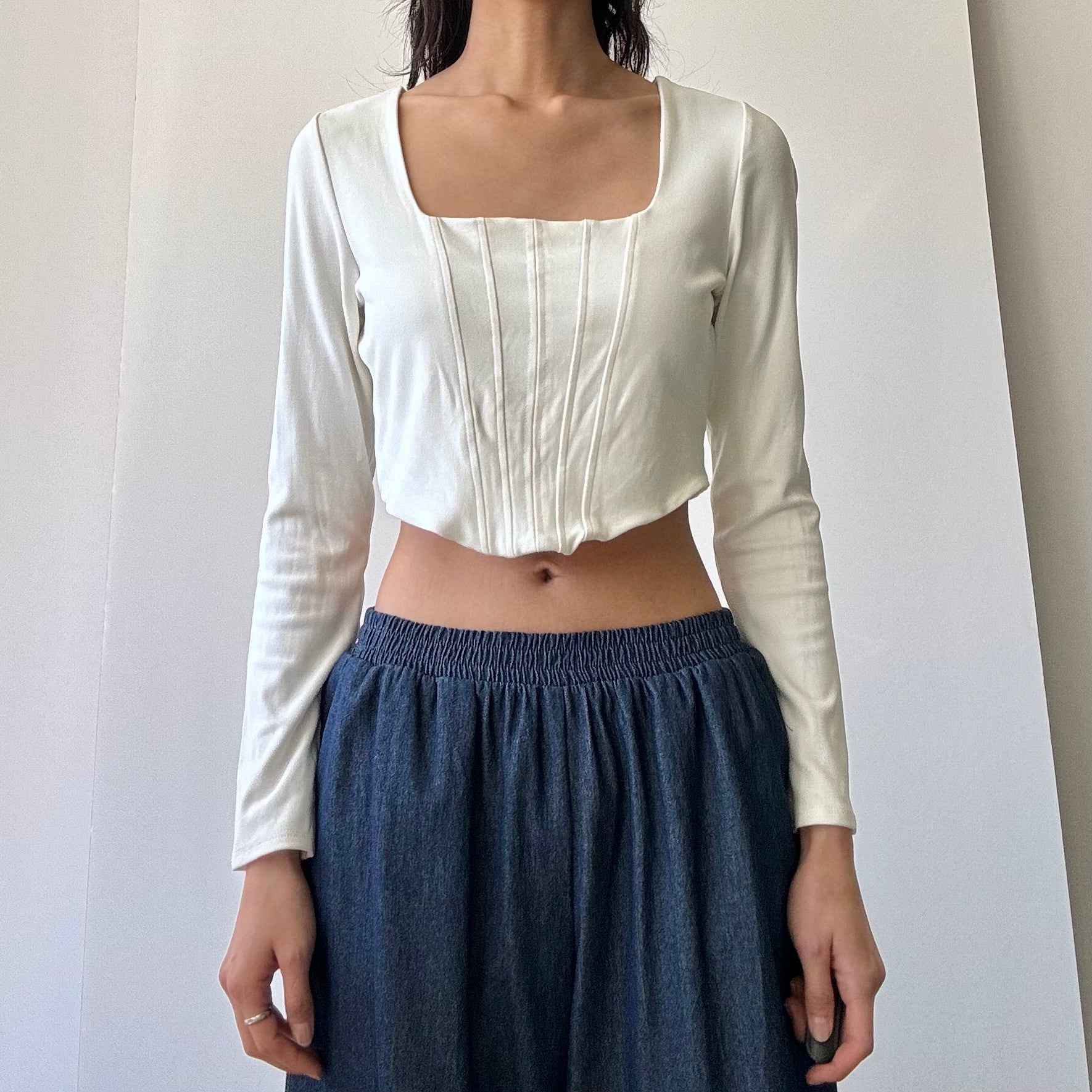 Corset Crop Top - Ivory