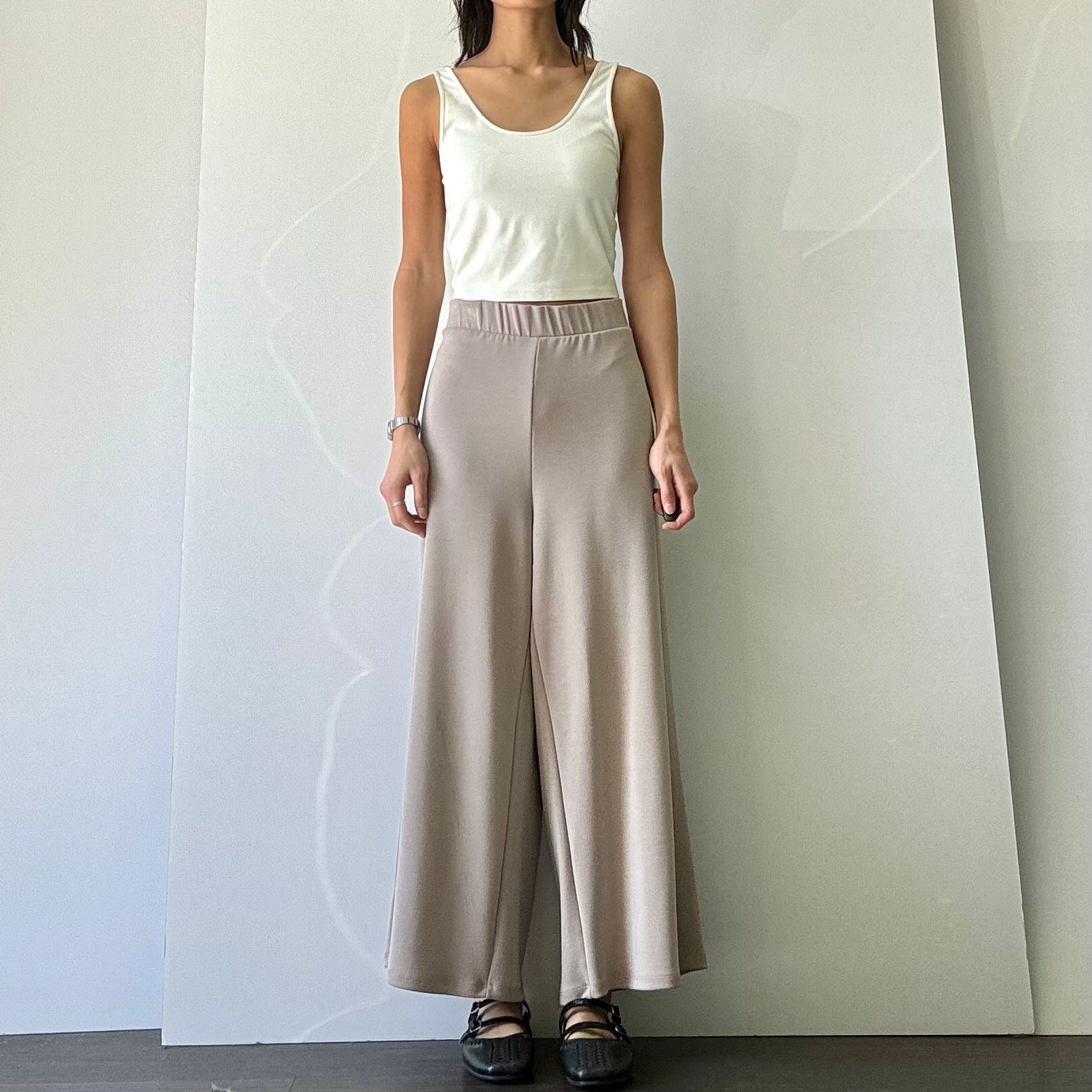 Modal Scuba Culette Pant - Taupe