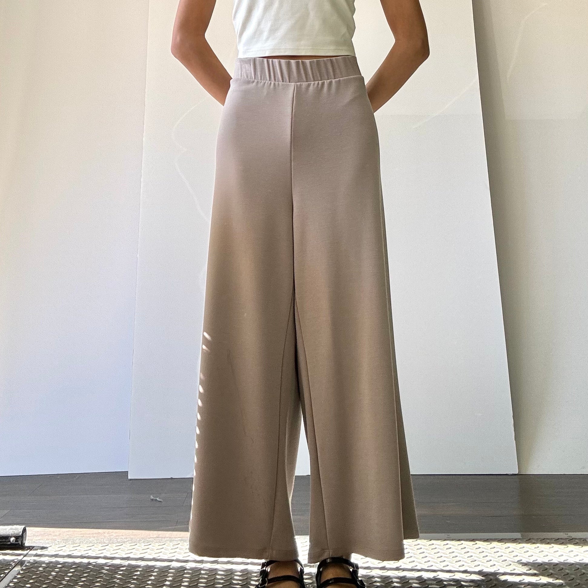 Modal Scuba Culette Pant - Taupe