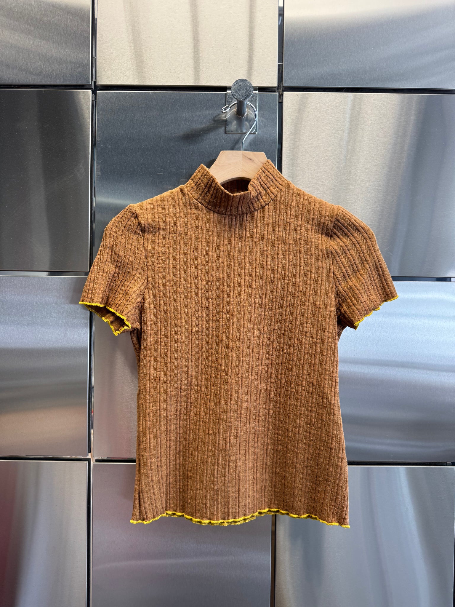 Mock Neck Short Sleeve Tee