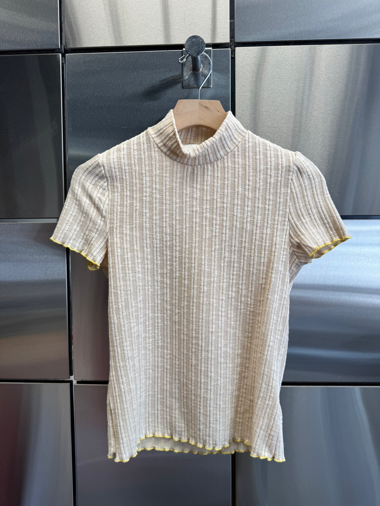 Mock Neck Short Sleeve Tee