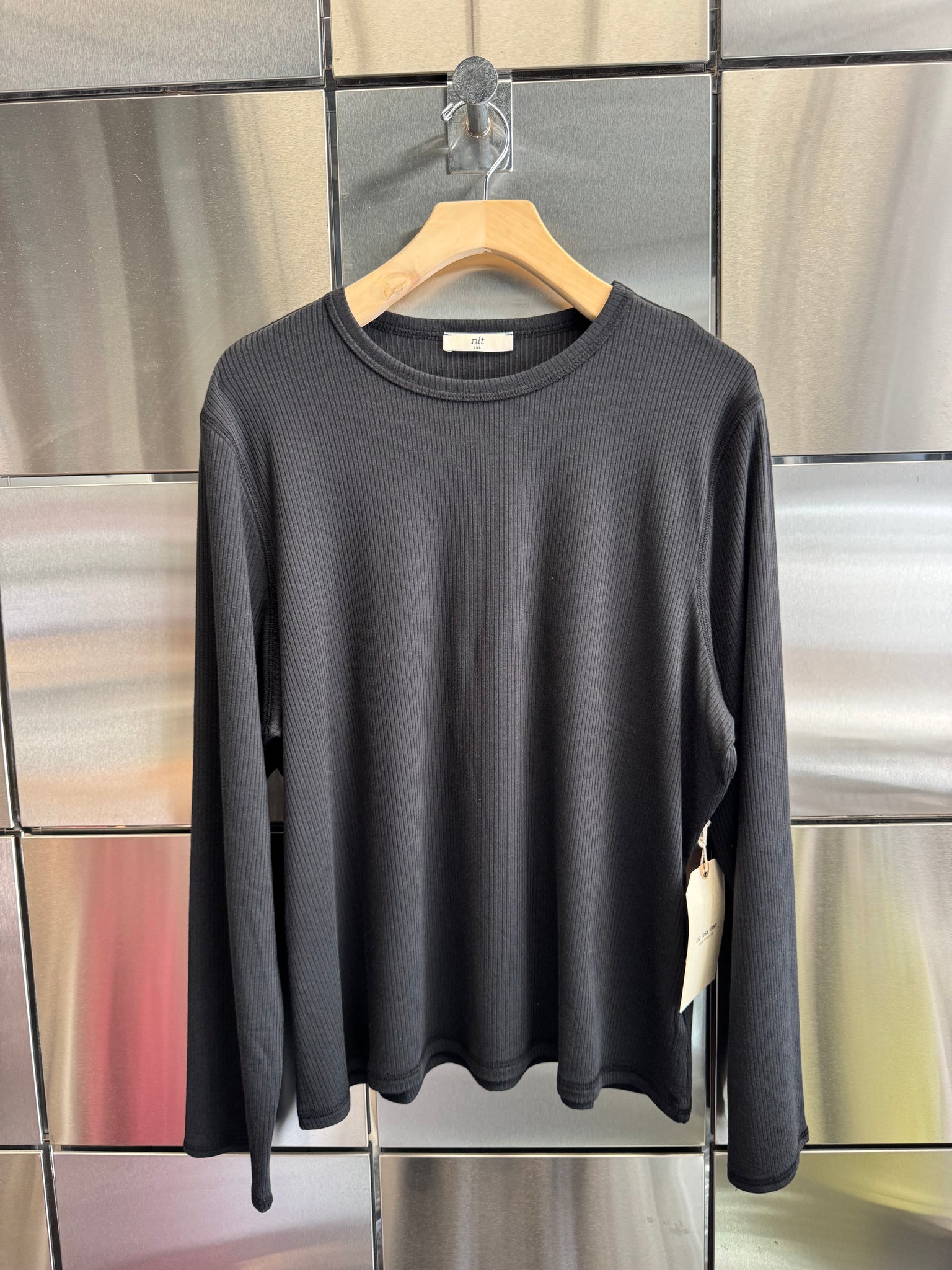 Full Length 4x2 Rib Long Sleeve Crewneck Shirt
