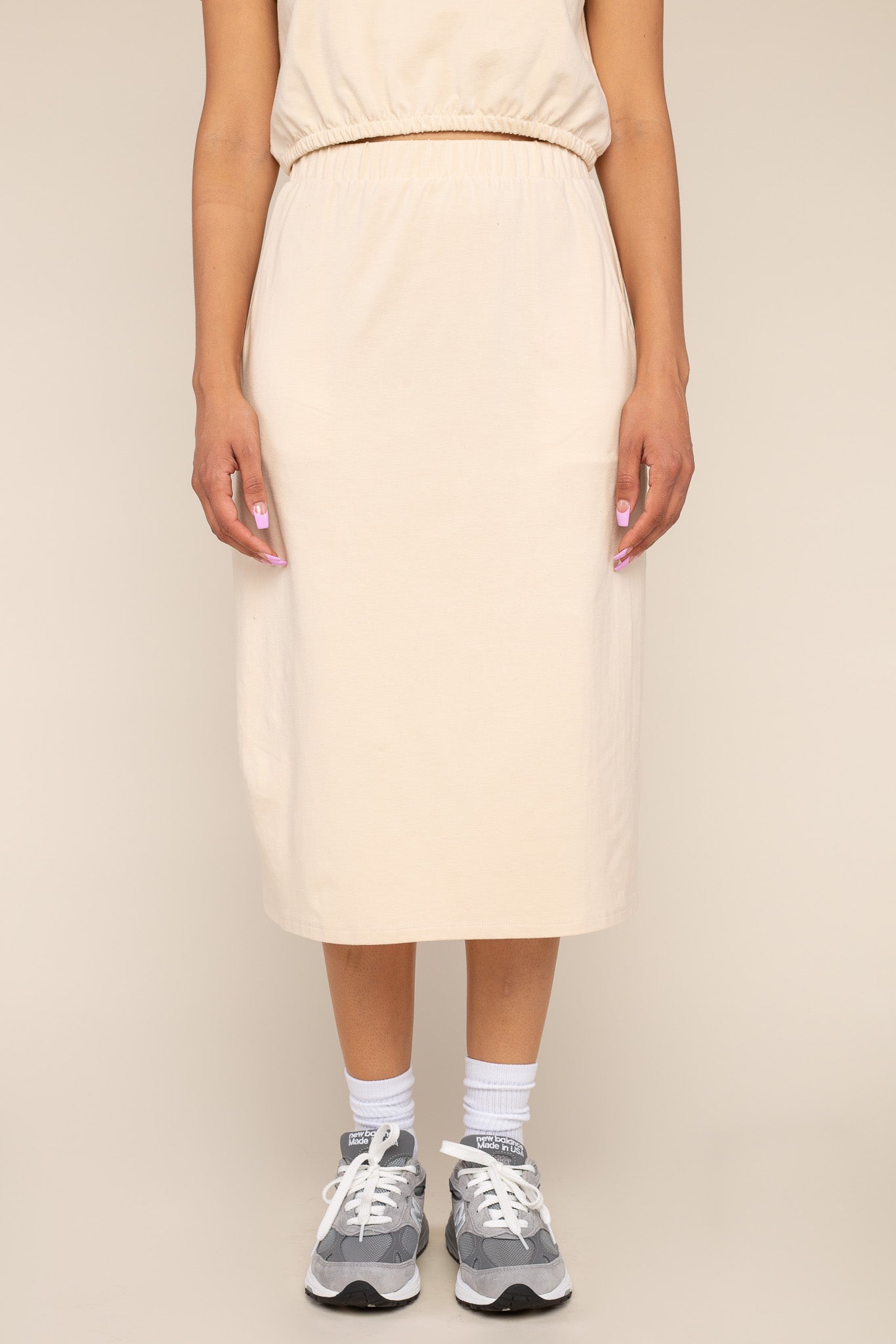 Cotton Midi Skirt