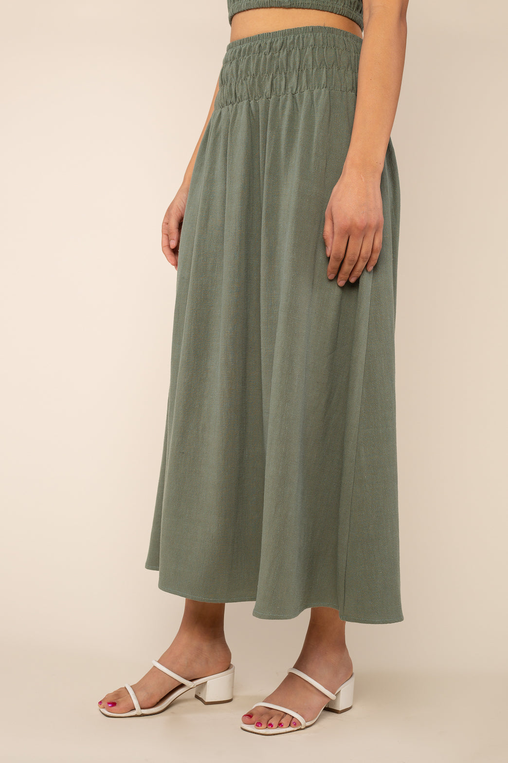Linen Midi Skirt