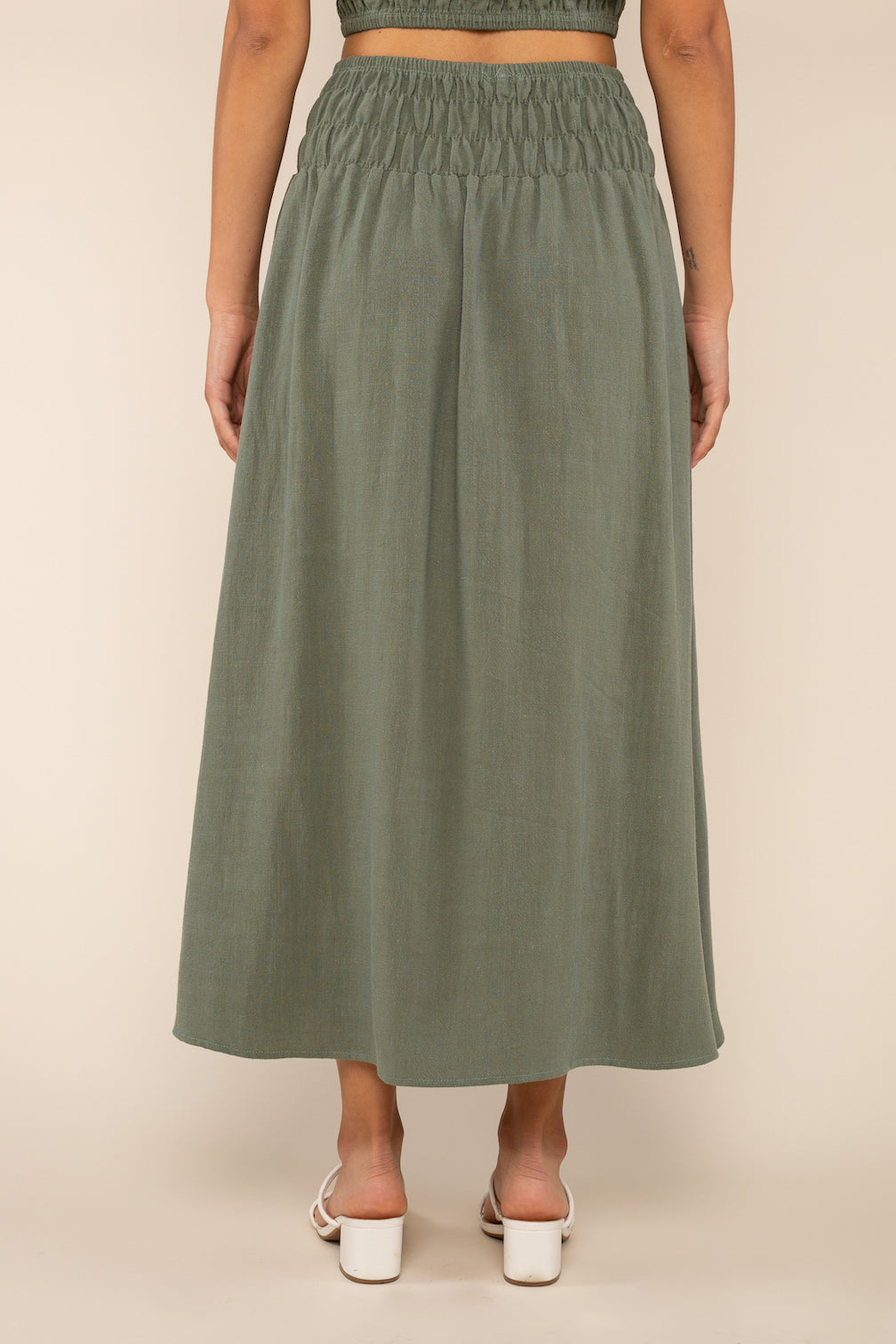 Linen Midi Skirt