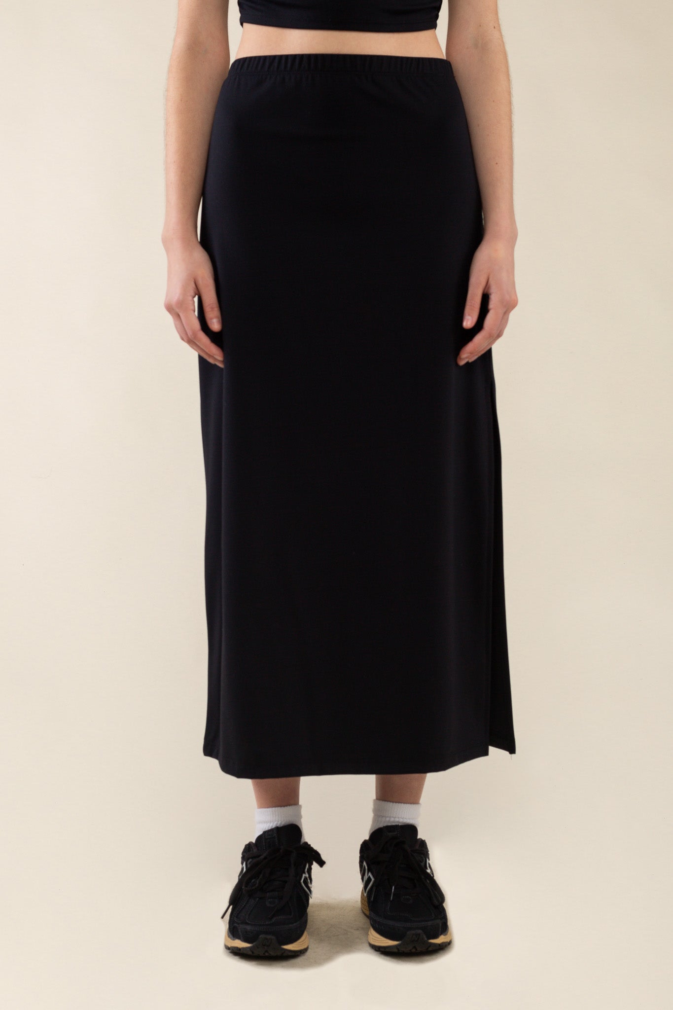 Knit Skirt with Side Slit