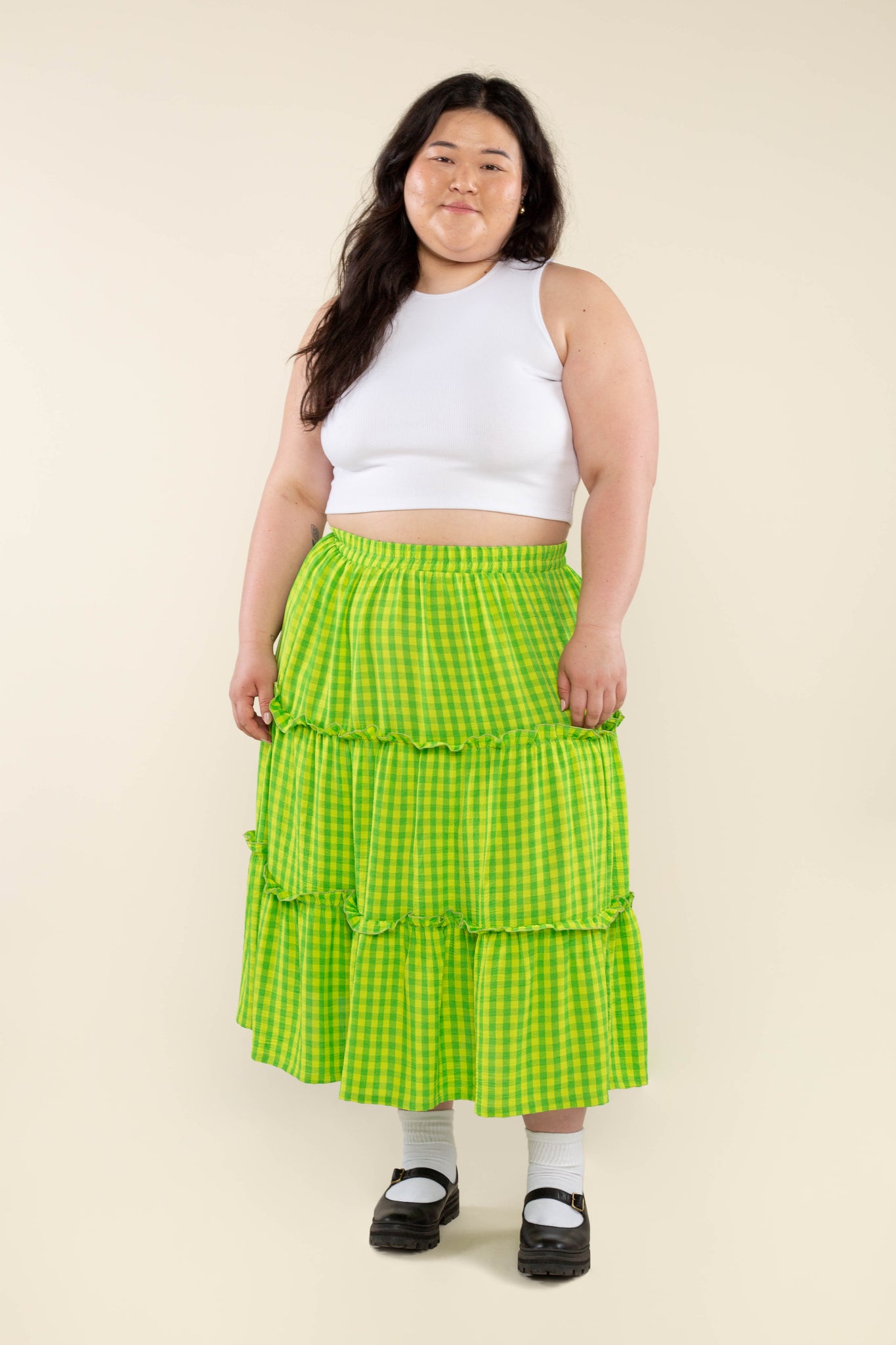 Gingham Skirt - Green