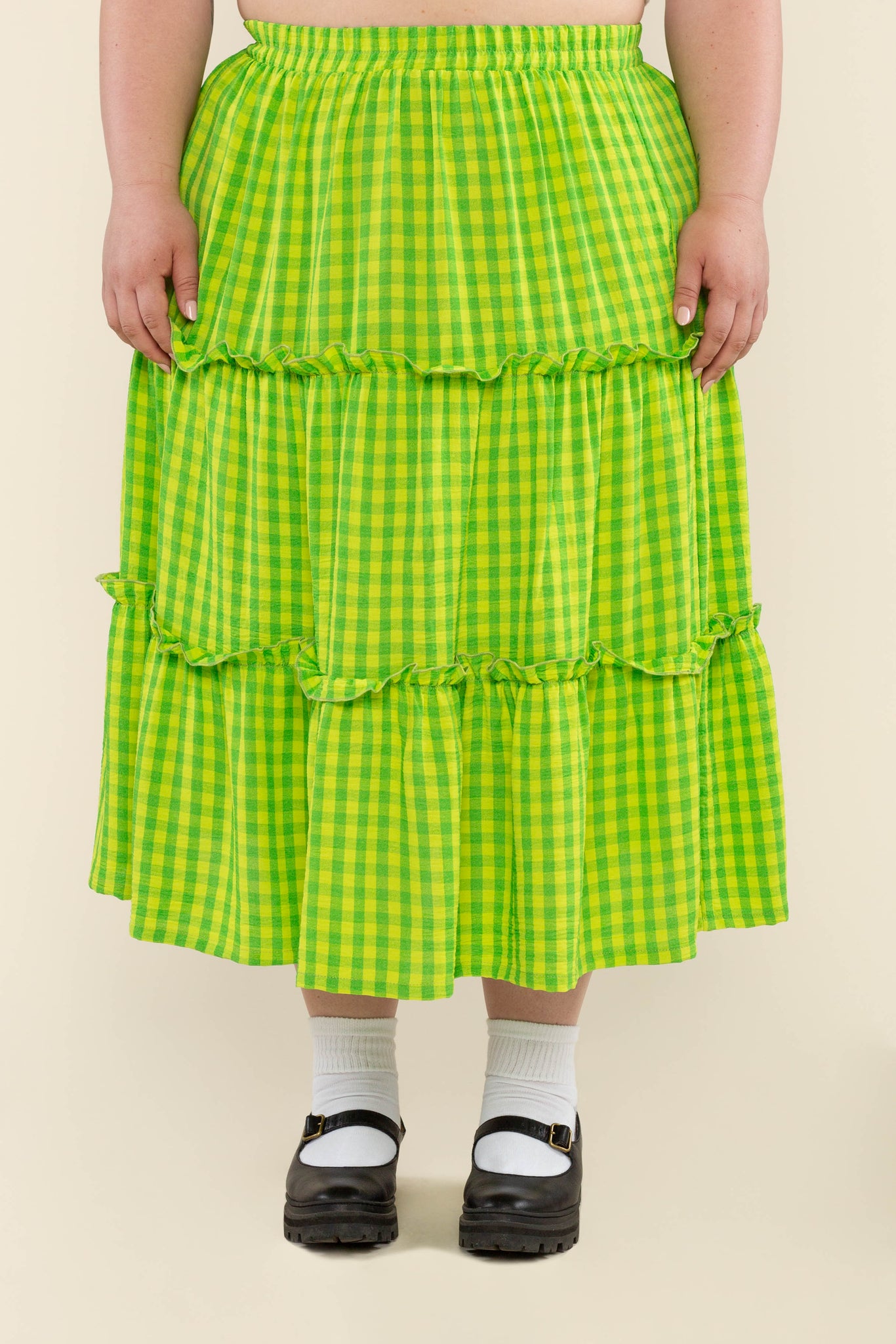 Gingham Skirt - Green