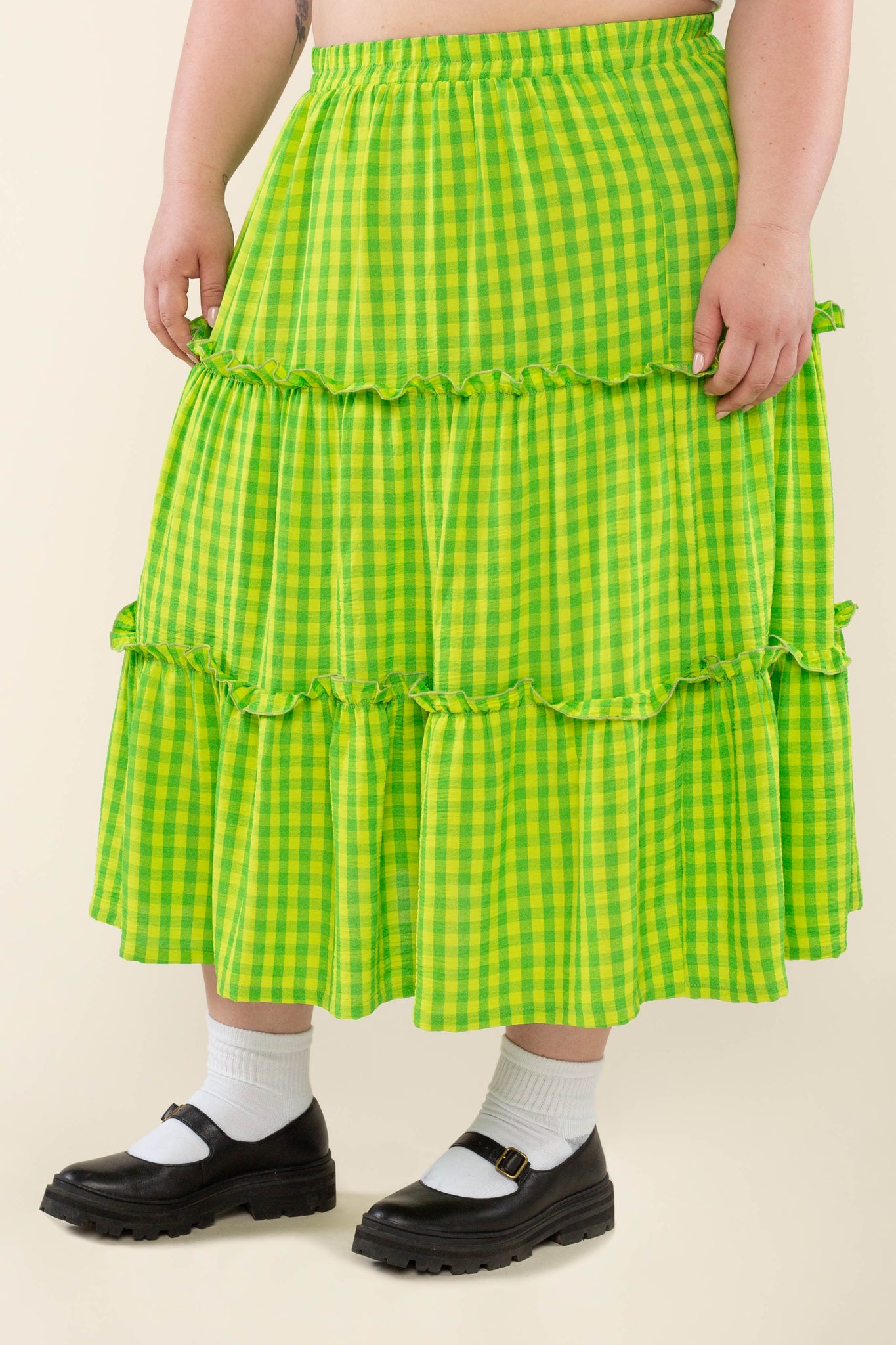 Gingham Skirt - Green