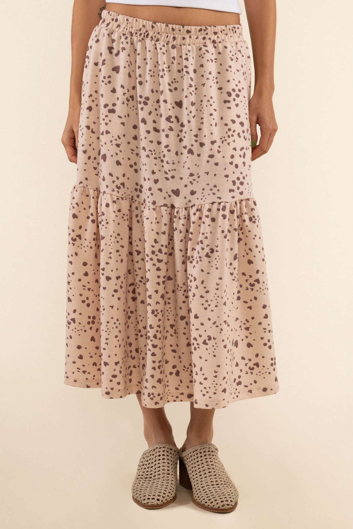 Dot Knit Midi Skirt