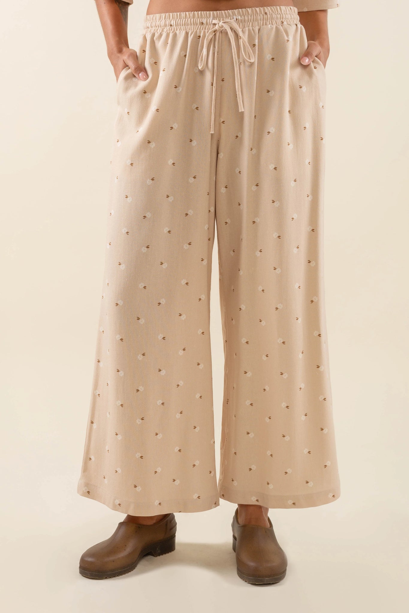 Floral Culotte Wide Leg Pant
