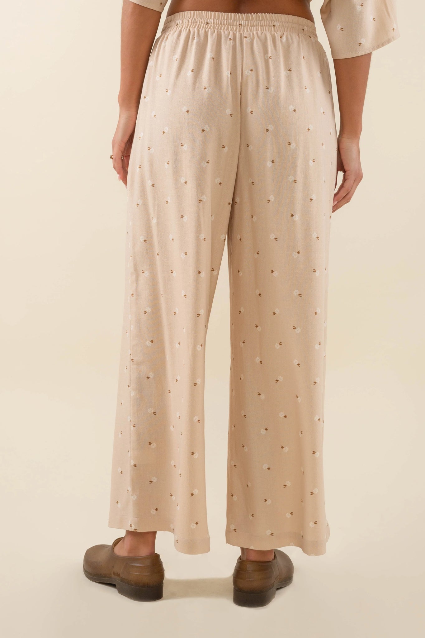 Floral Culotte Wide Leg Pant