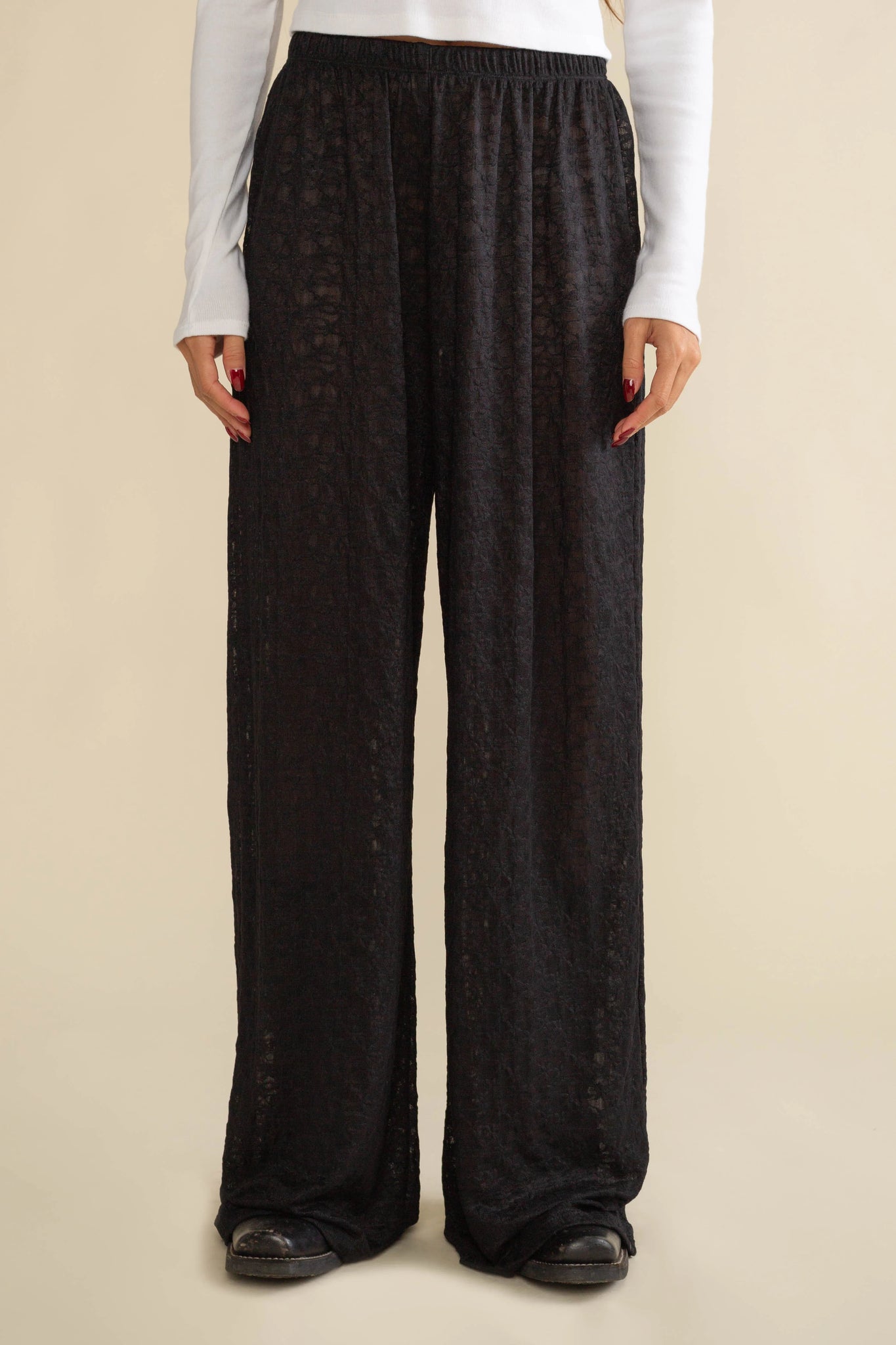 Straight Leg Lace Pant