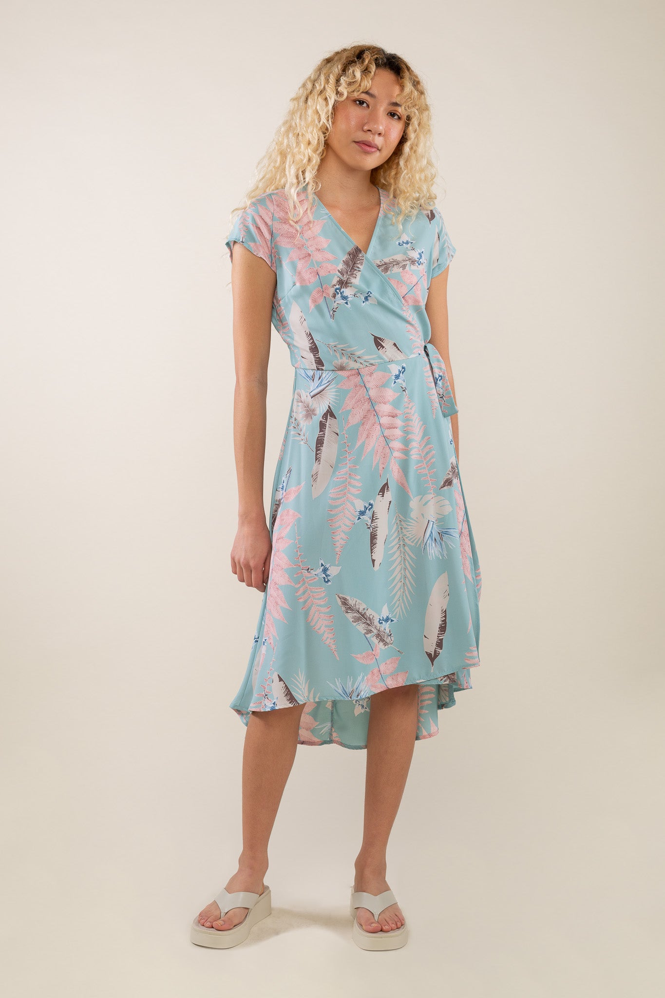 Tropical Wrap Dress