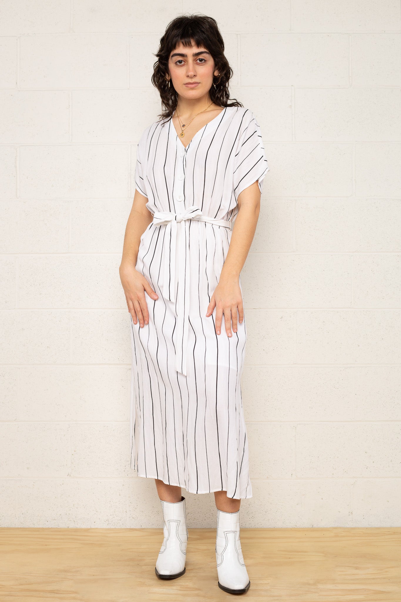 Striped Midi Dress