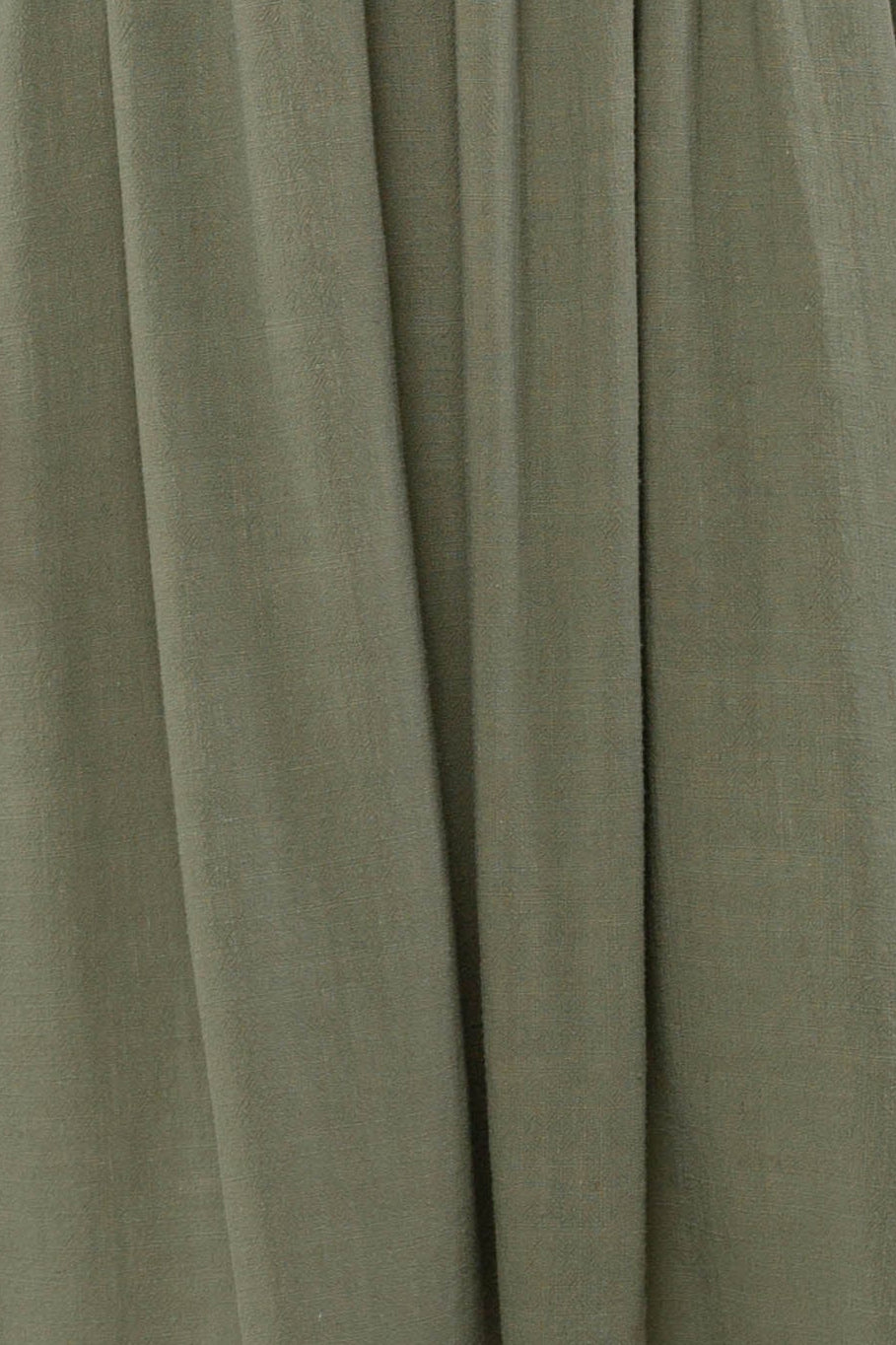 Shirred 3/4 Sleeve Linen Dress