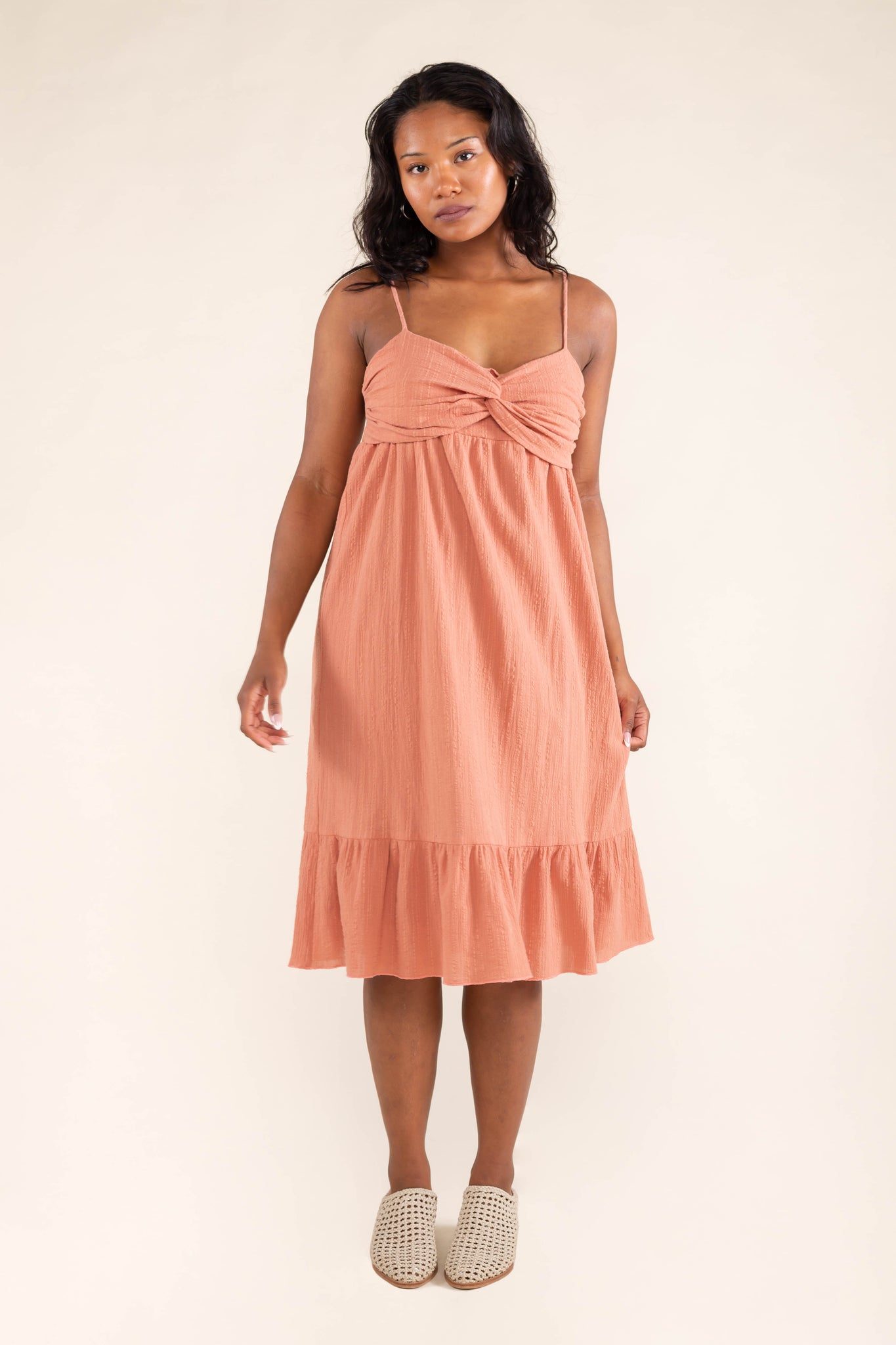 Cotton Gauze Twist Dress