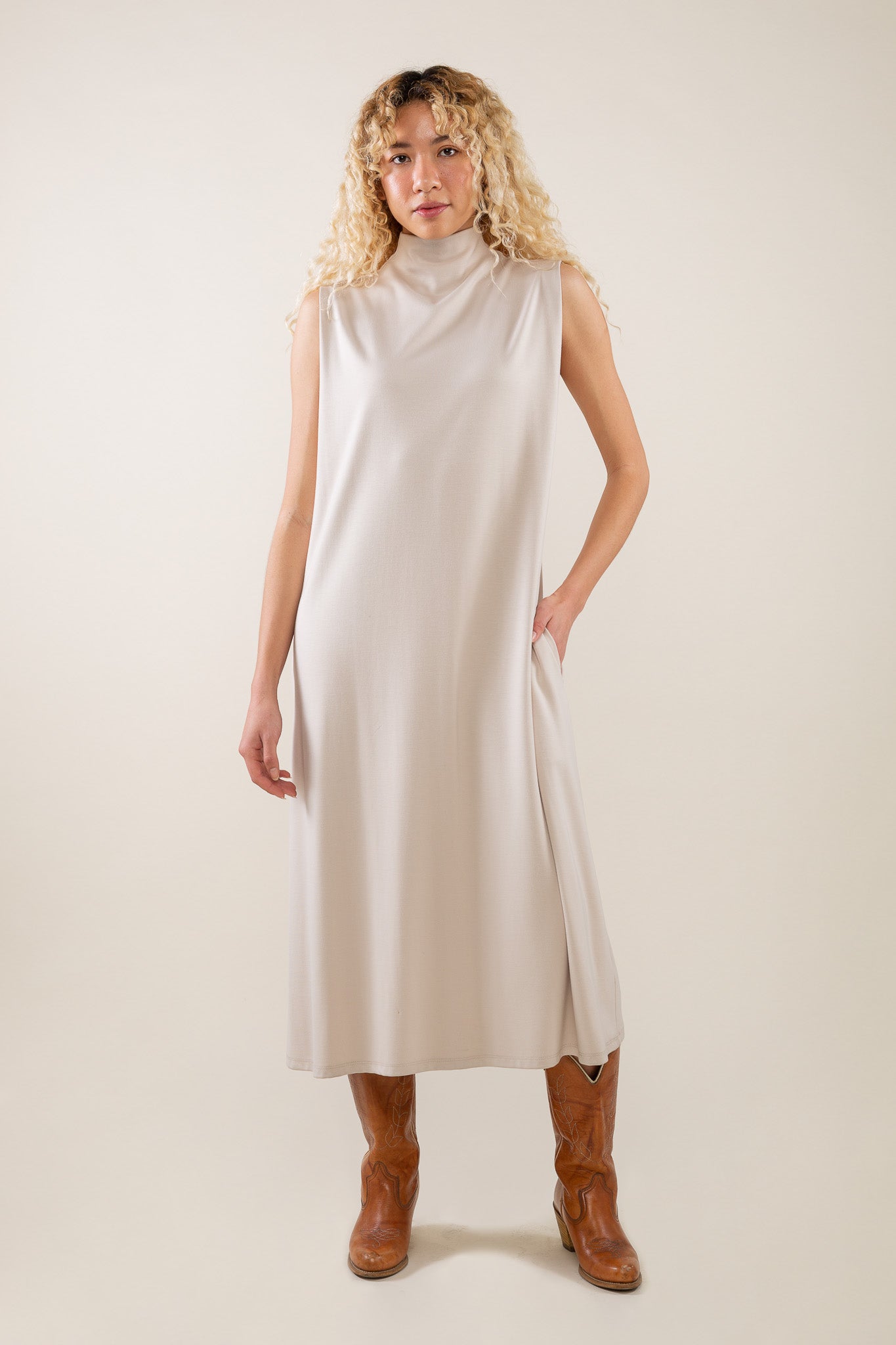 Luxe Mock Neck Dress