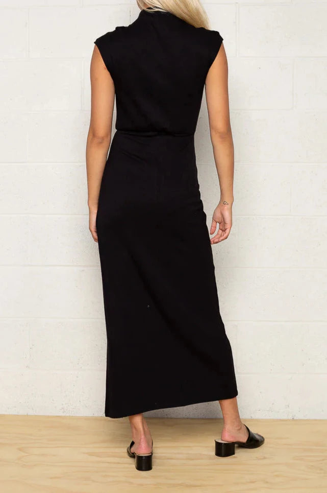 Mock Neck Maxi Knit Dress