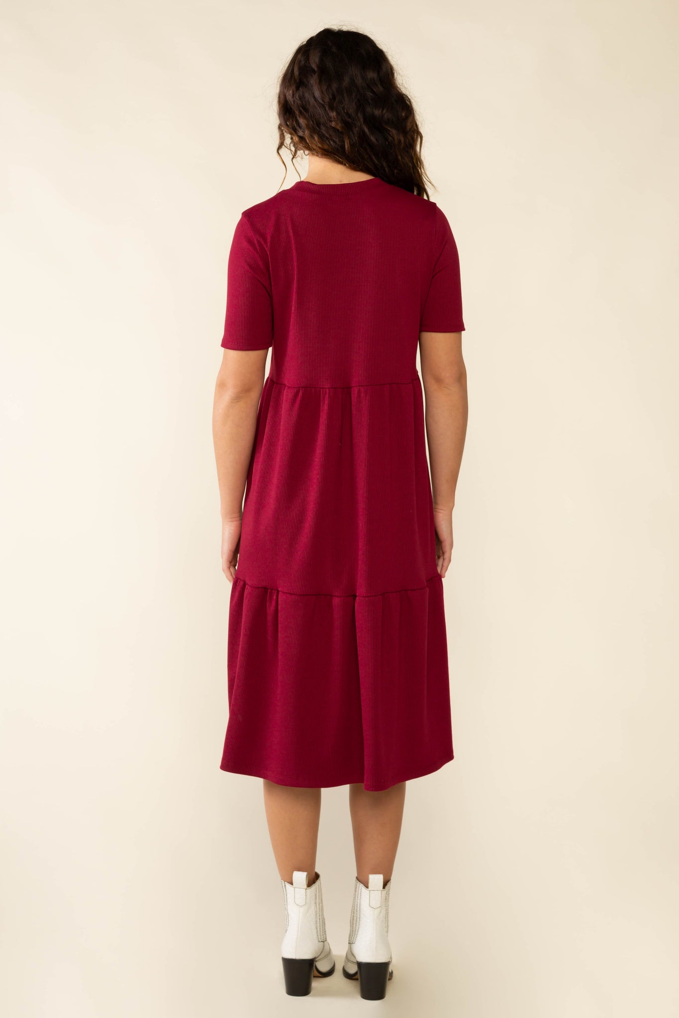 Short Sleeve Rib Dress