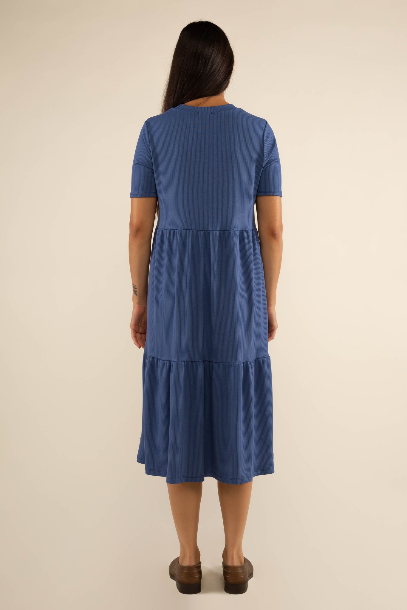 Short Sleeve Rib Dress