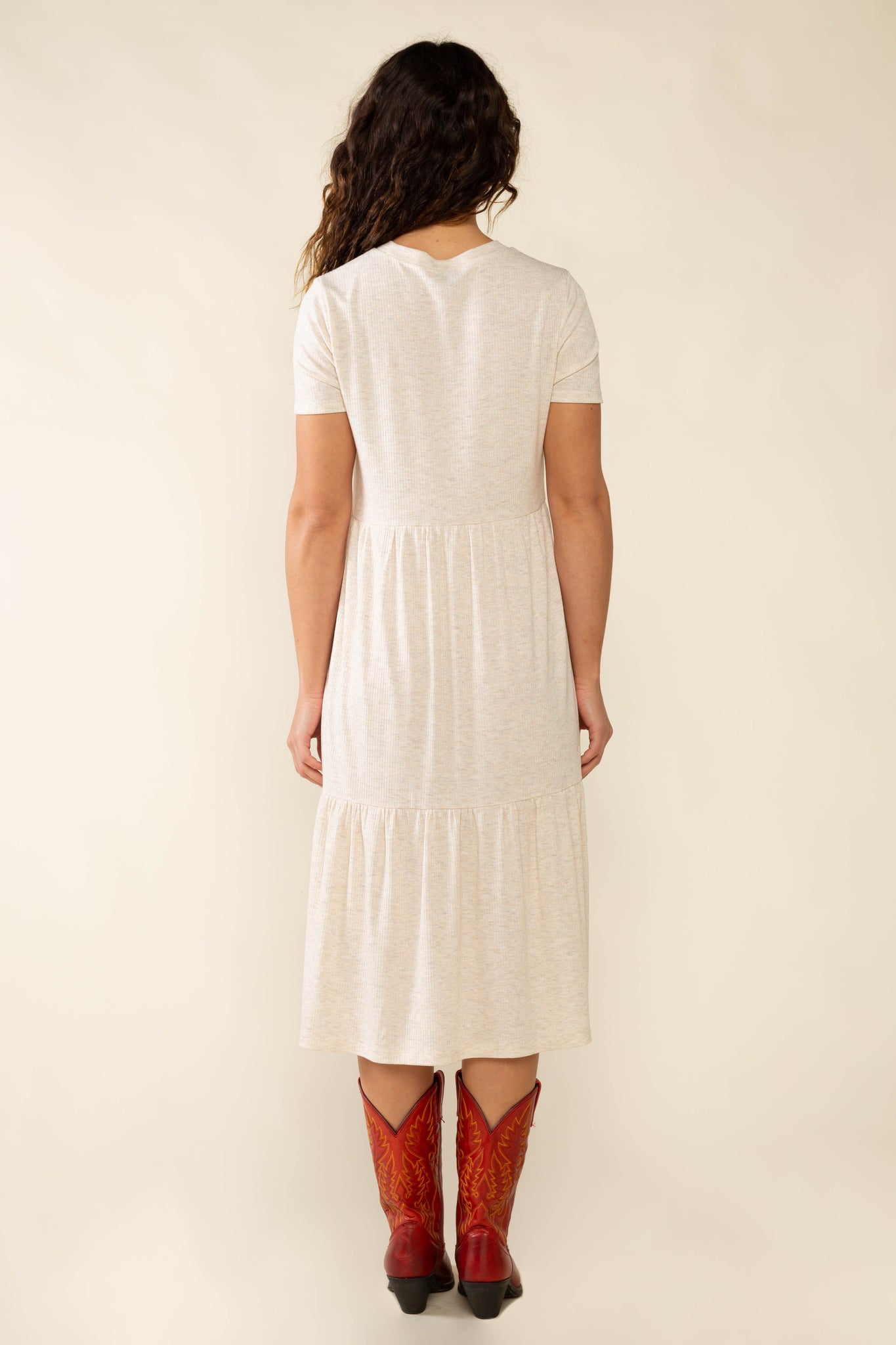 Short Sleeve Rib Dress