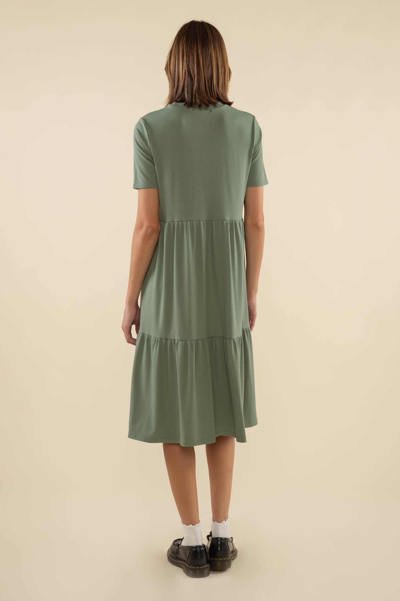 Short Sleeve Rib Dress