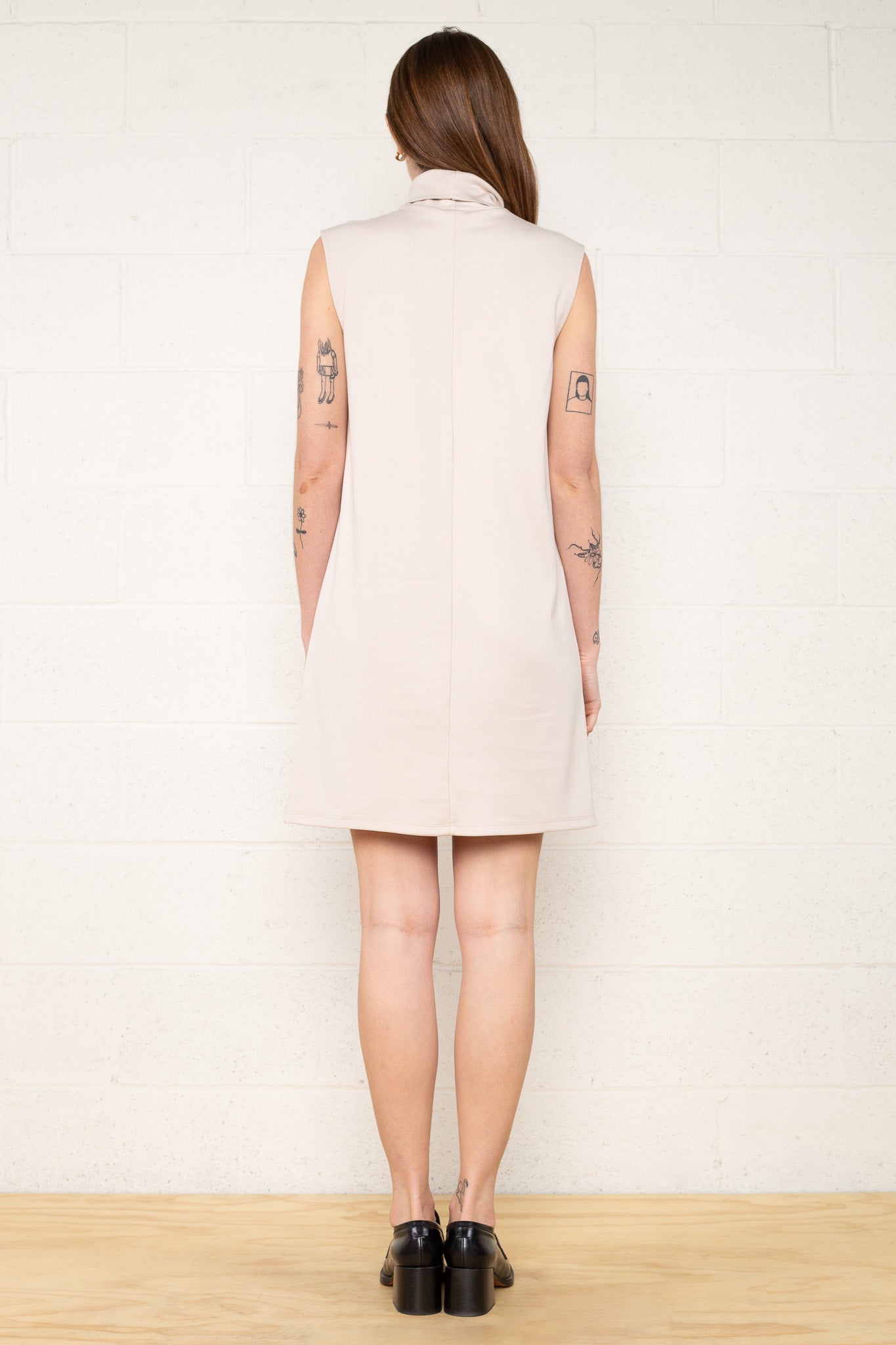 Mock Neck Mini Dress