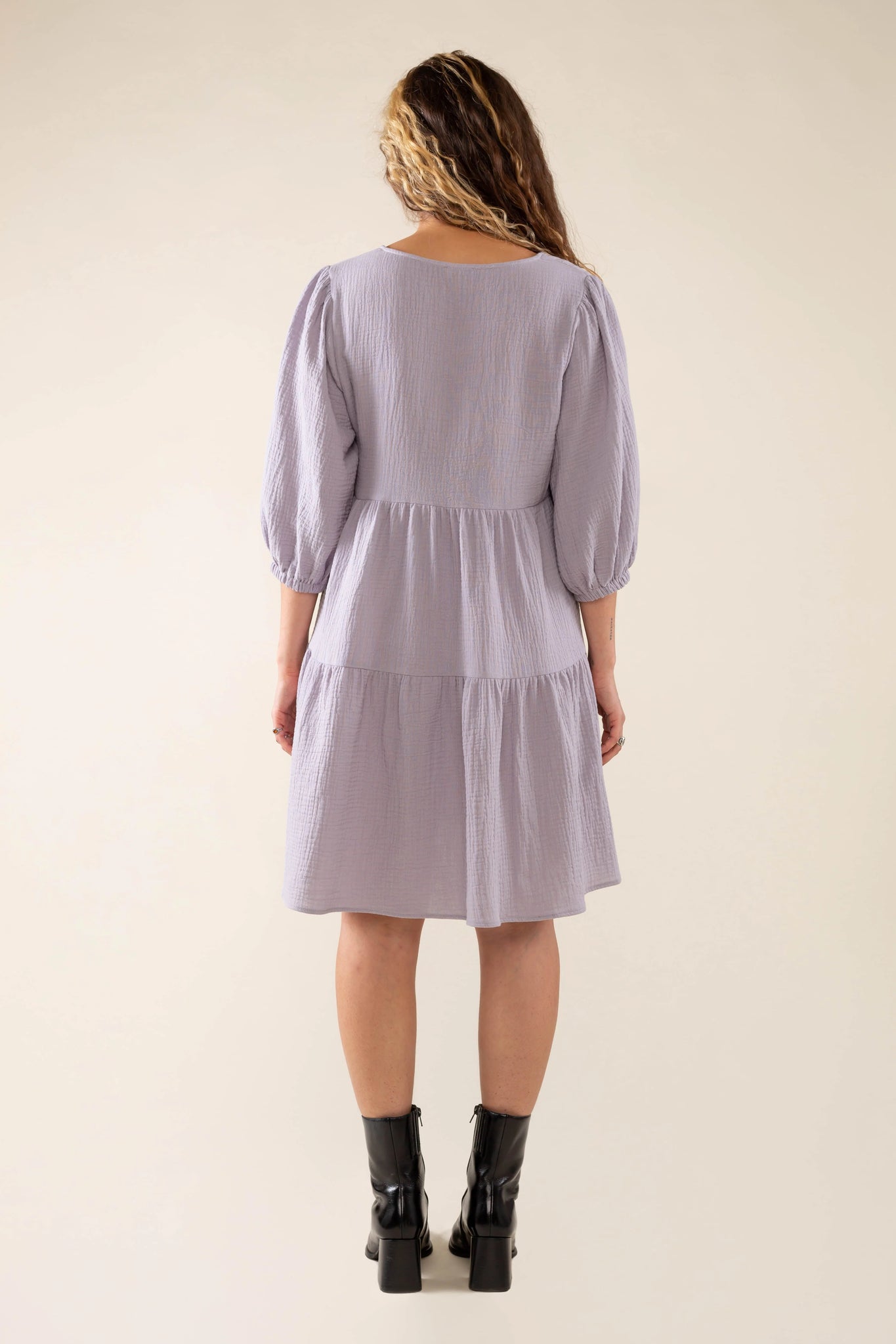 Cotton Gauze Tiered Dress