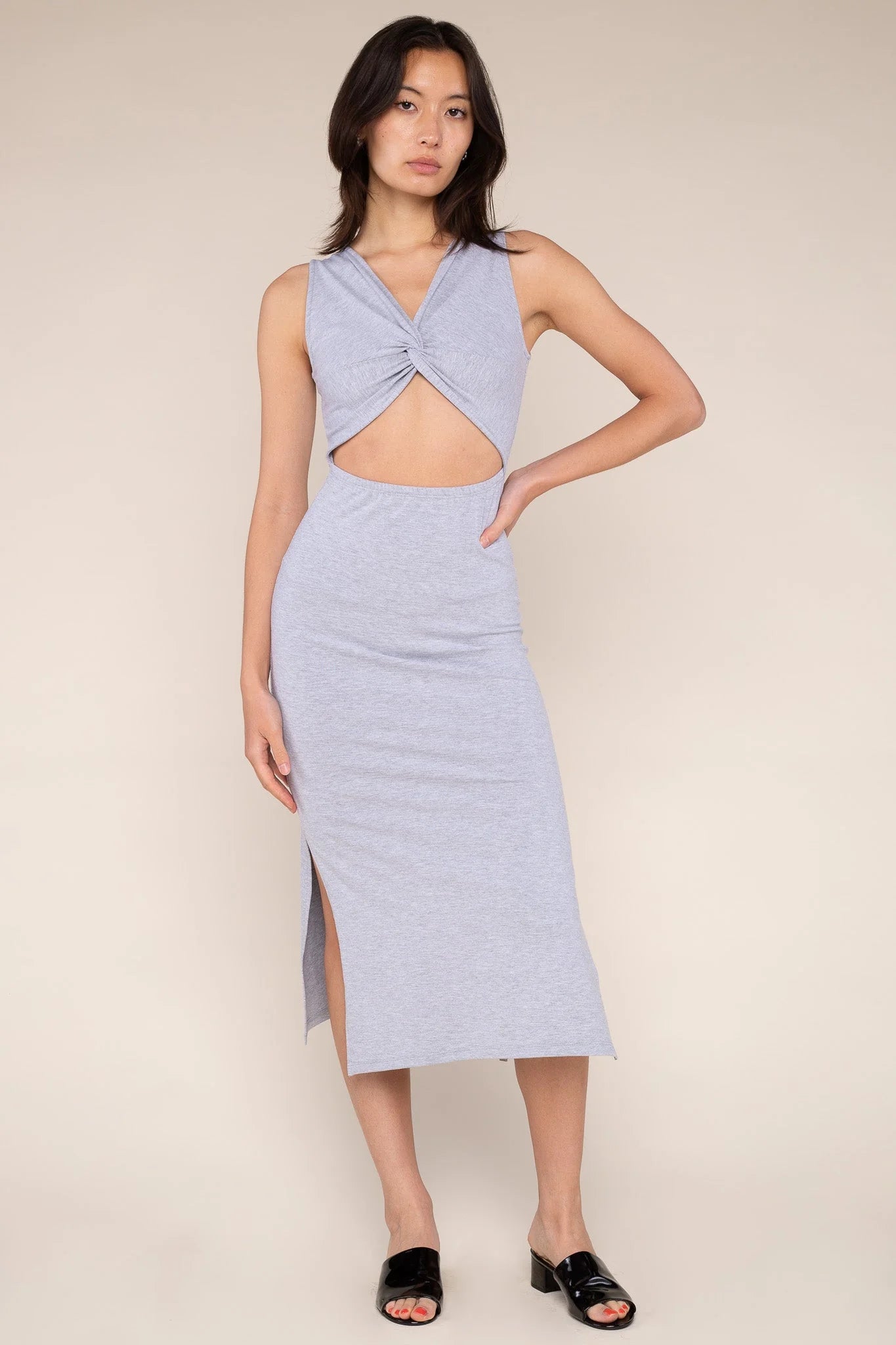 Reversible Twist Jersey Dress
